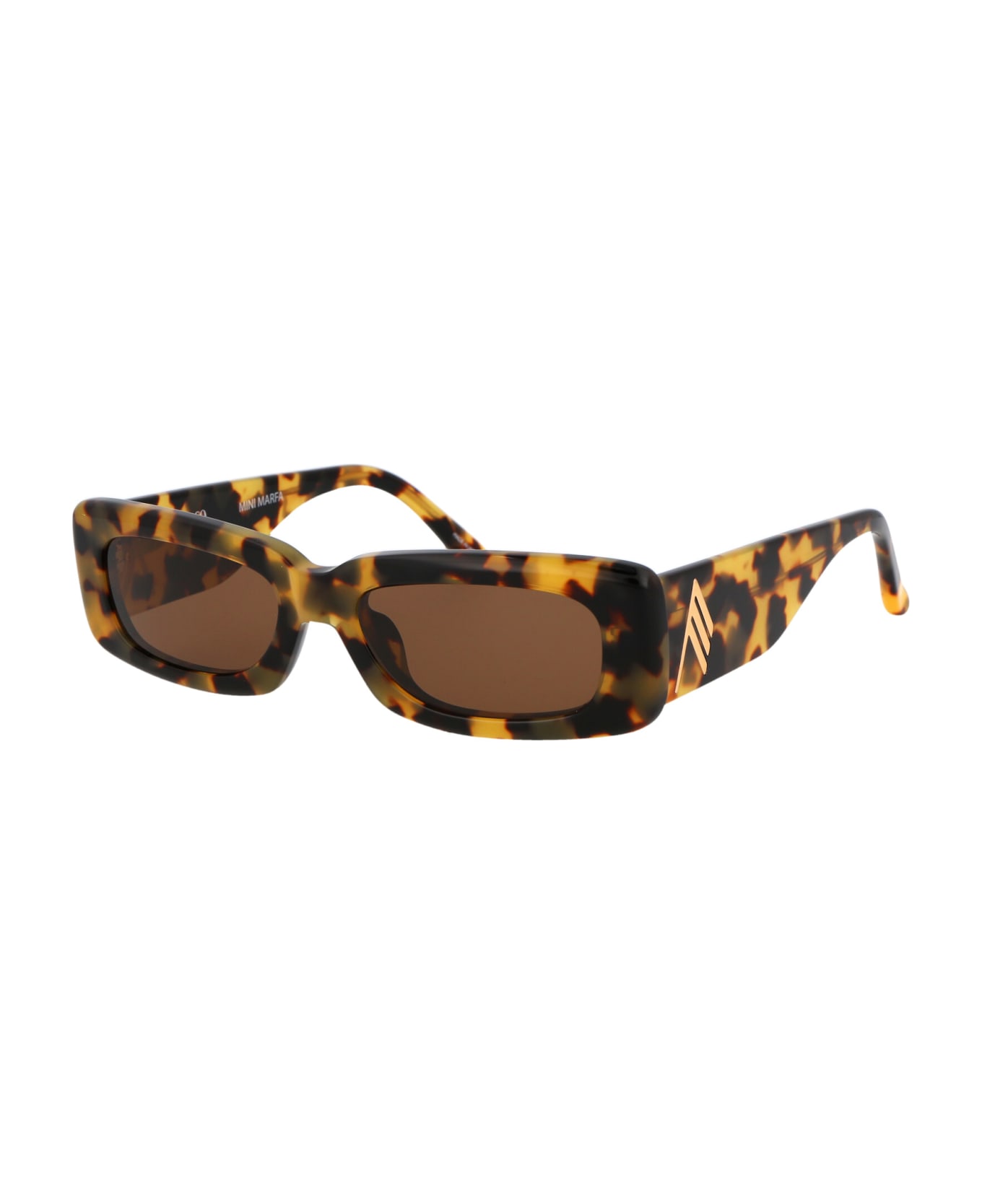 The Attico Mini Marfa Sunglasses - T-SHELL/YELLOWGOLD/BROWN