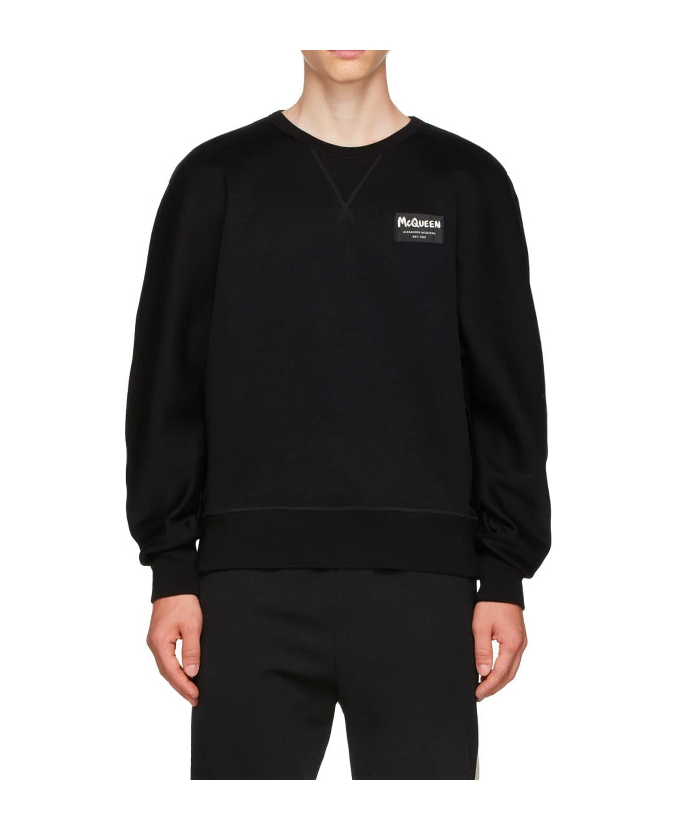 Alexander McQueen Cotton Logo Sweatshirt - Black