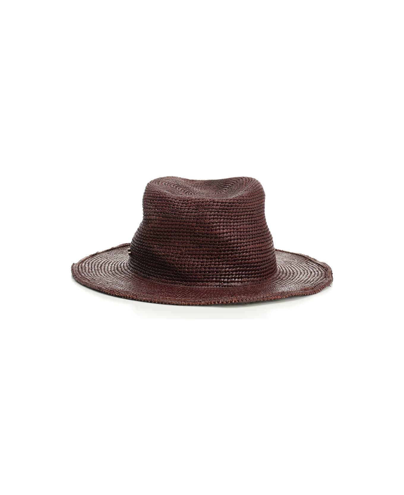 Borsalino Clochard-panama Crochet/t.media/medium Brim - Brown