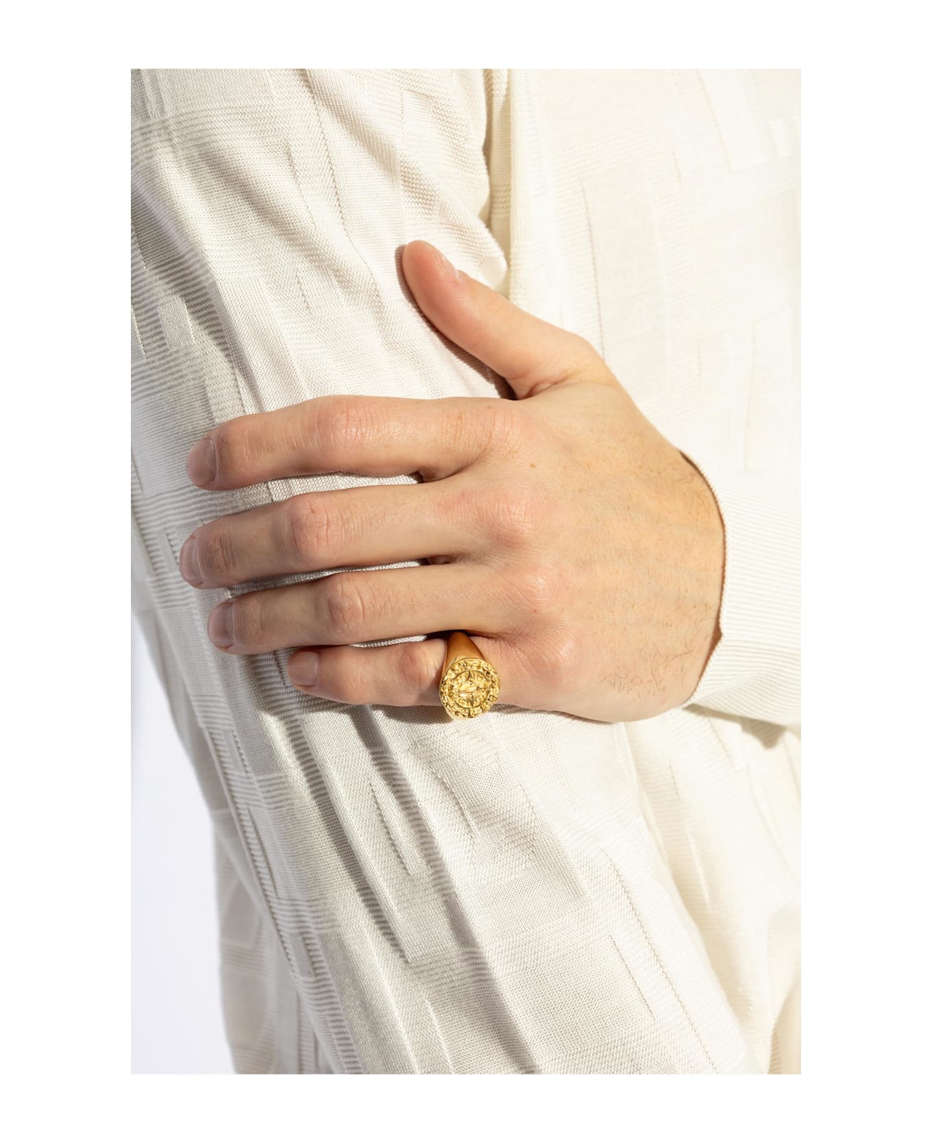 Dolce & Gabbana Ring With Religious Motif - Golden