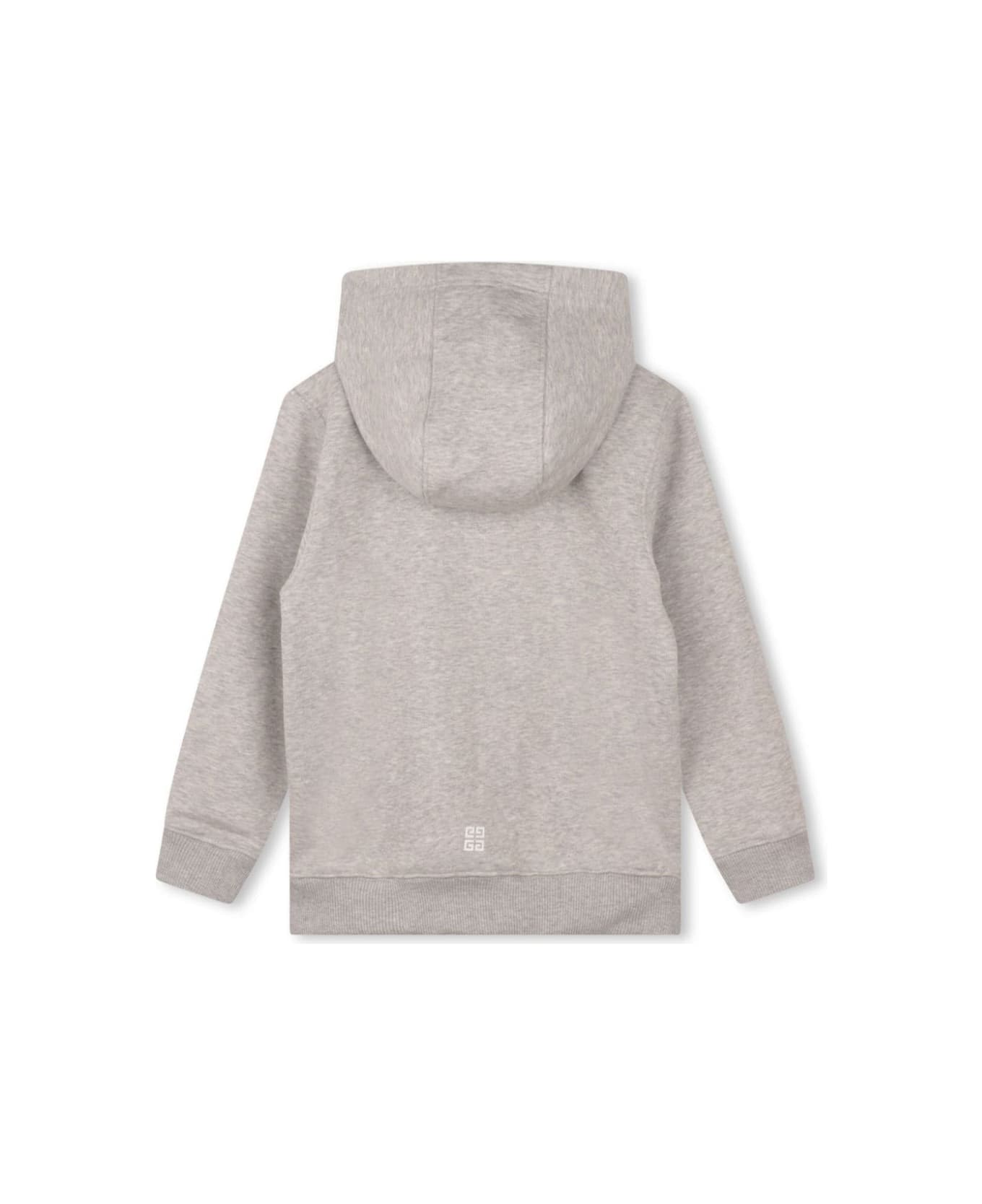 Givenchy Grey Hoodie With Logo In Cotton Blend Boy - Grigio