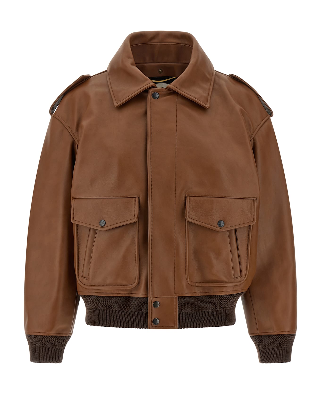 Saint Laurent Aviator Bomber Jacket - Brown