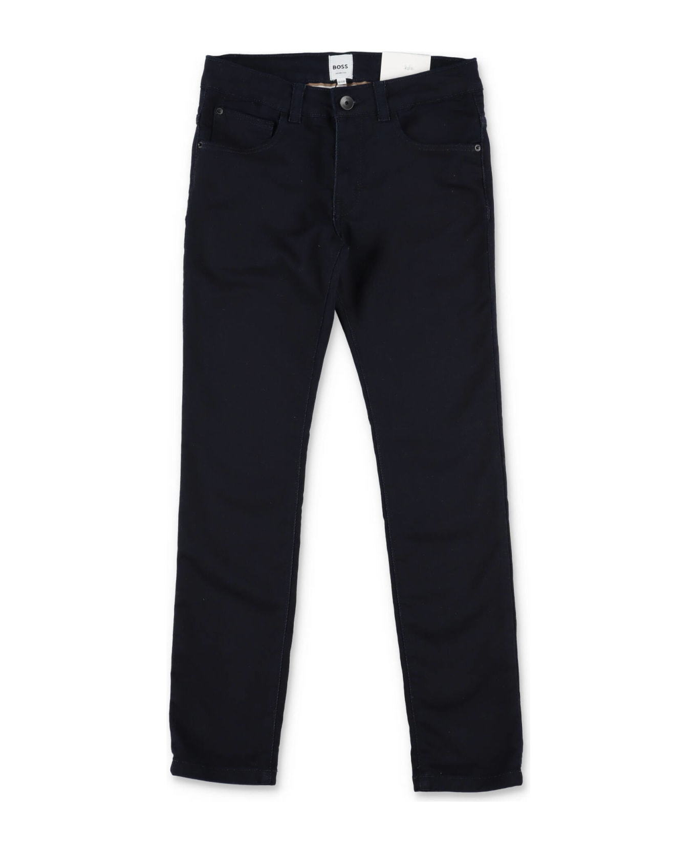 Hugo Boss Jeans Blu In Denim Di Cotone Stretch Bambino - Blu ボトムス