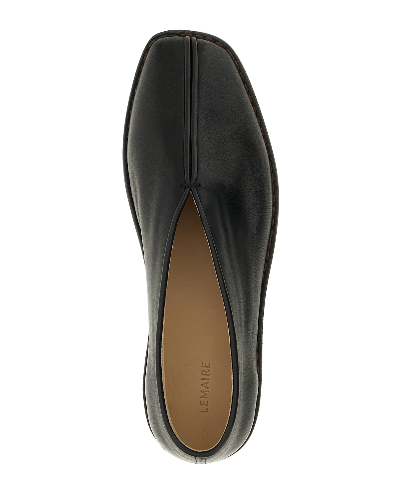 Lemaire 
flat Piped
 Slippers - Black  