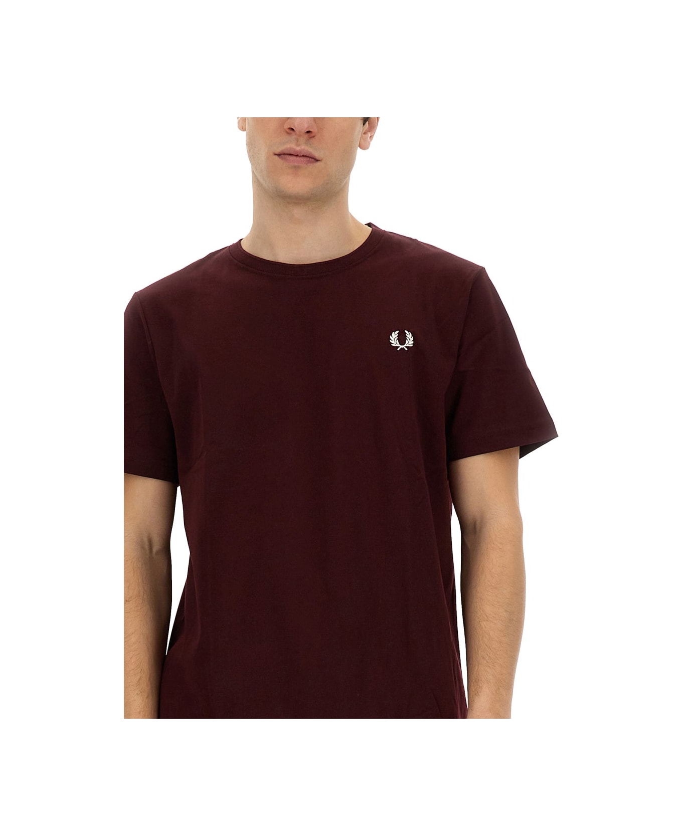 Fred Perry T-shirt With Logo - BORDEAUX シャツ