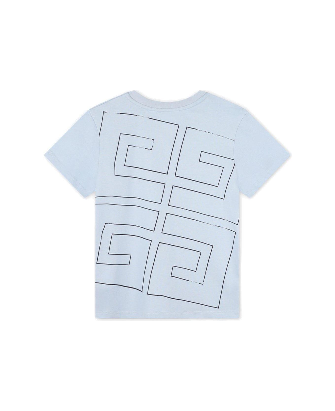 Givenchy 4g Printed Crewneck T-shirt - D Blu Cielo