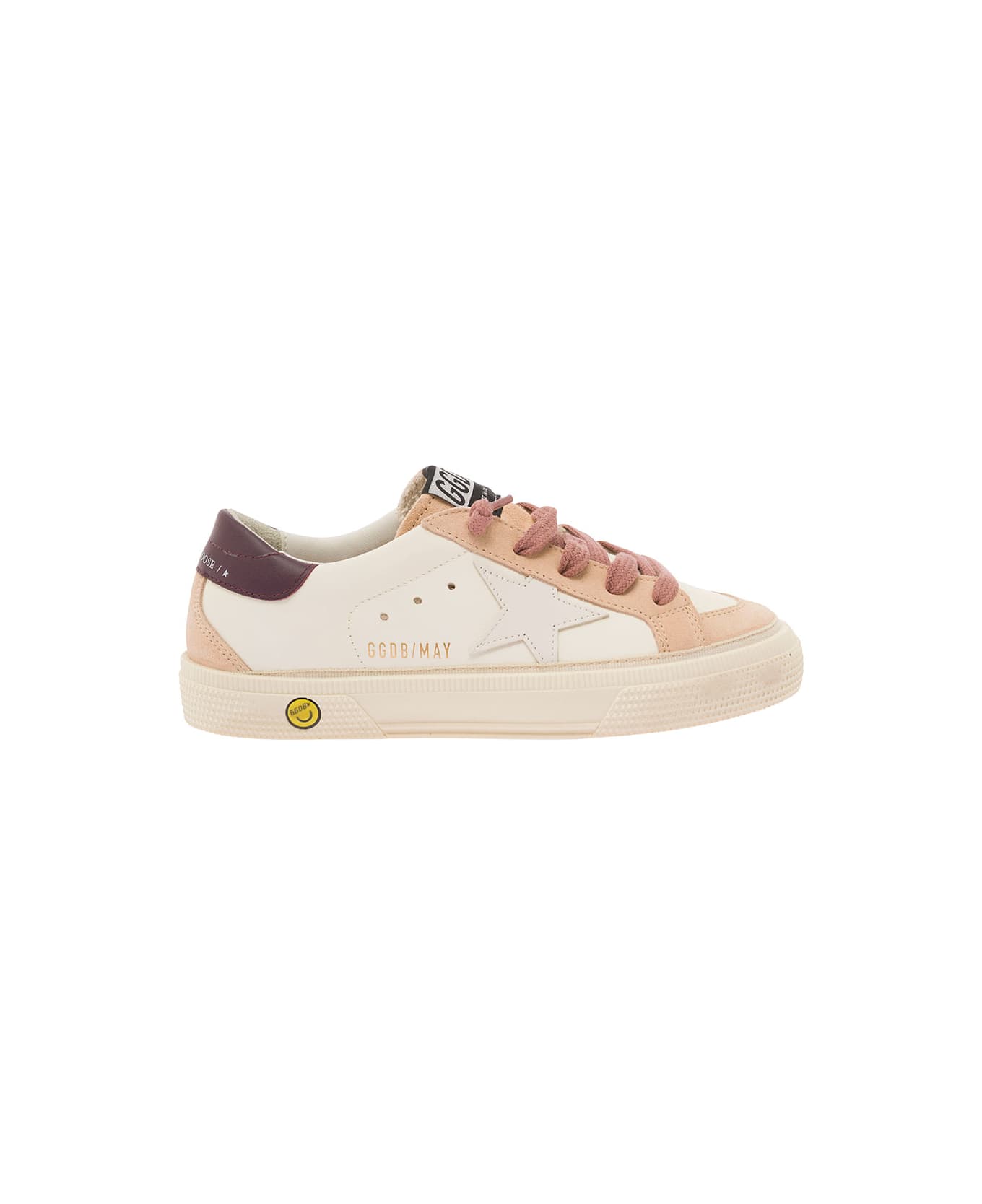Golden Goose May Leather Upper Star And Heel Suede Toe And Spur Include Il Codice Gyf00604 | F004879 -82413 Dal 28 Al 35 - Beige