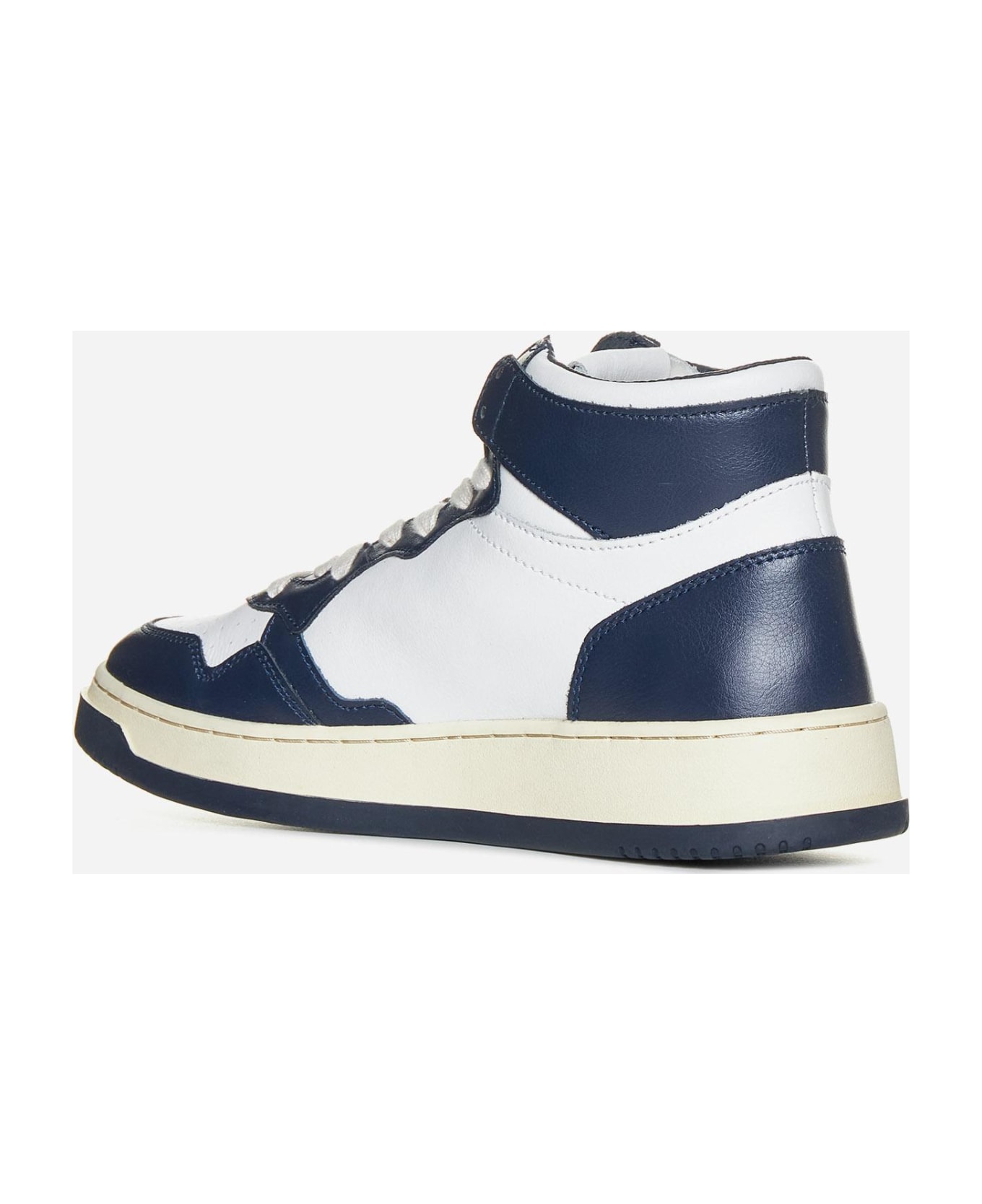 Autry Medalist Leather Mid-top Sneakers - Wht blue スニーカー