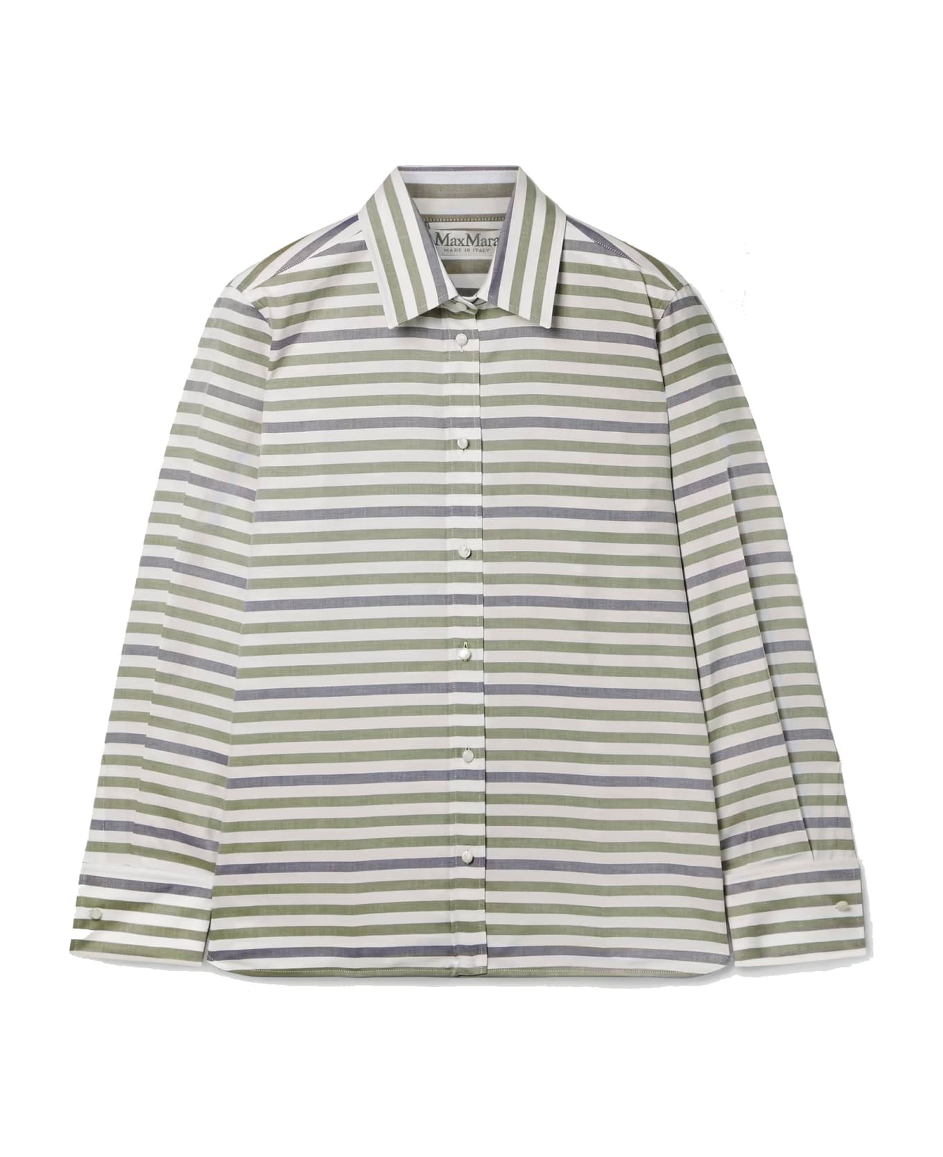 Max Mara Davy Striped Oxford Shirt - Green