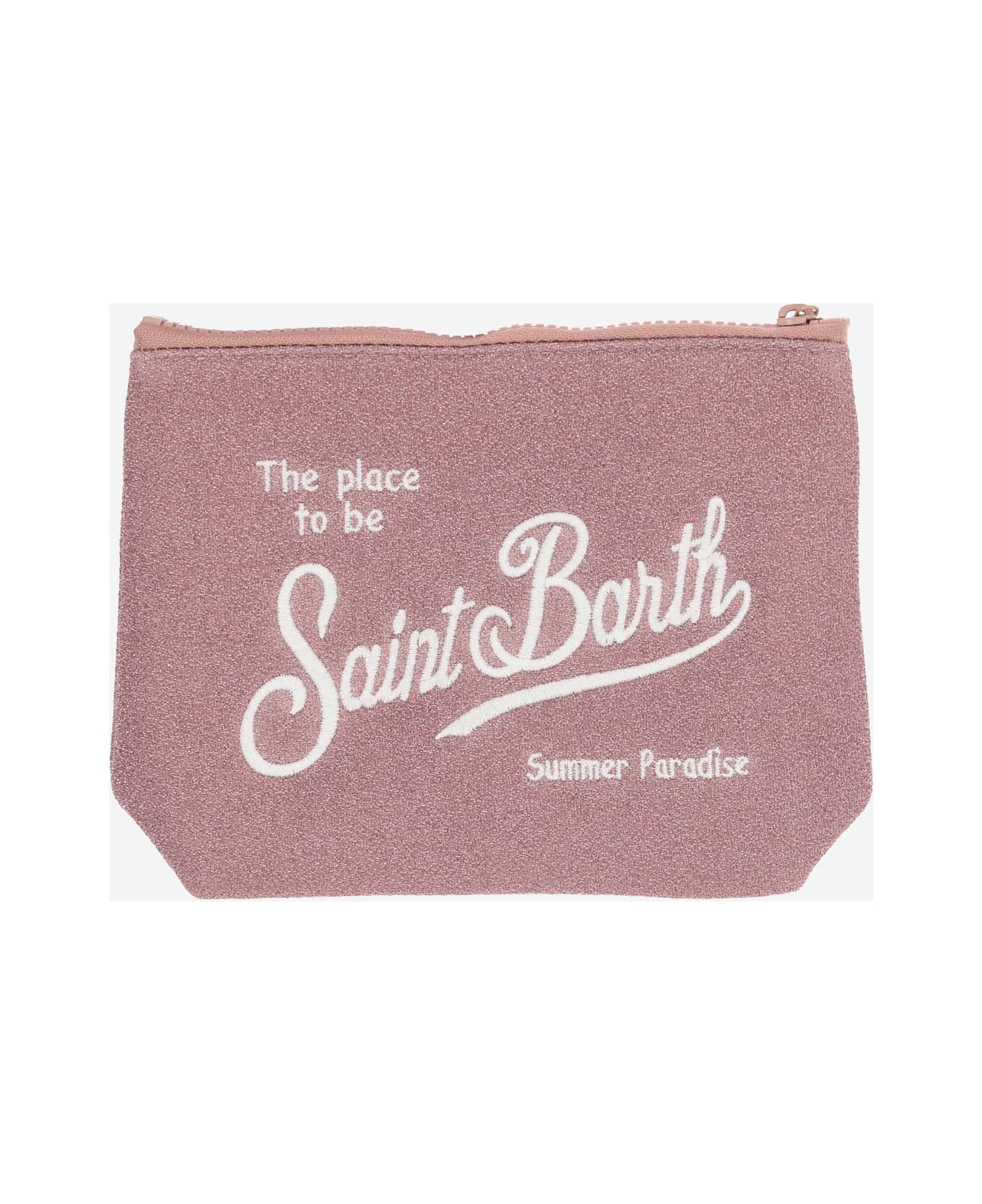 MC2 Saint Barth Scuba Clutch Bag With Logo - Pink