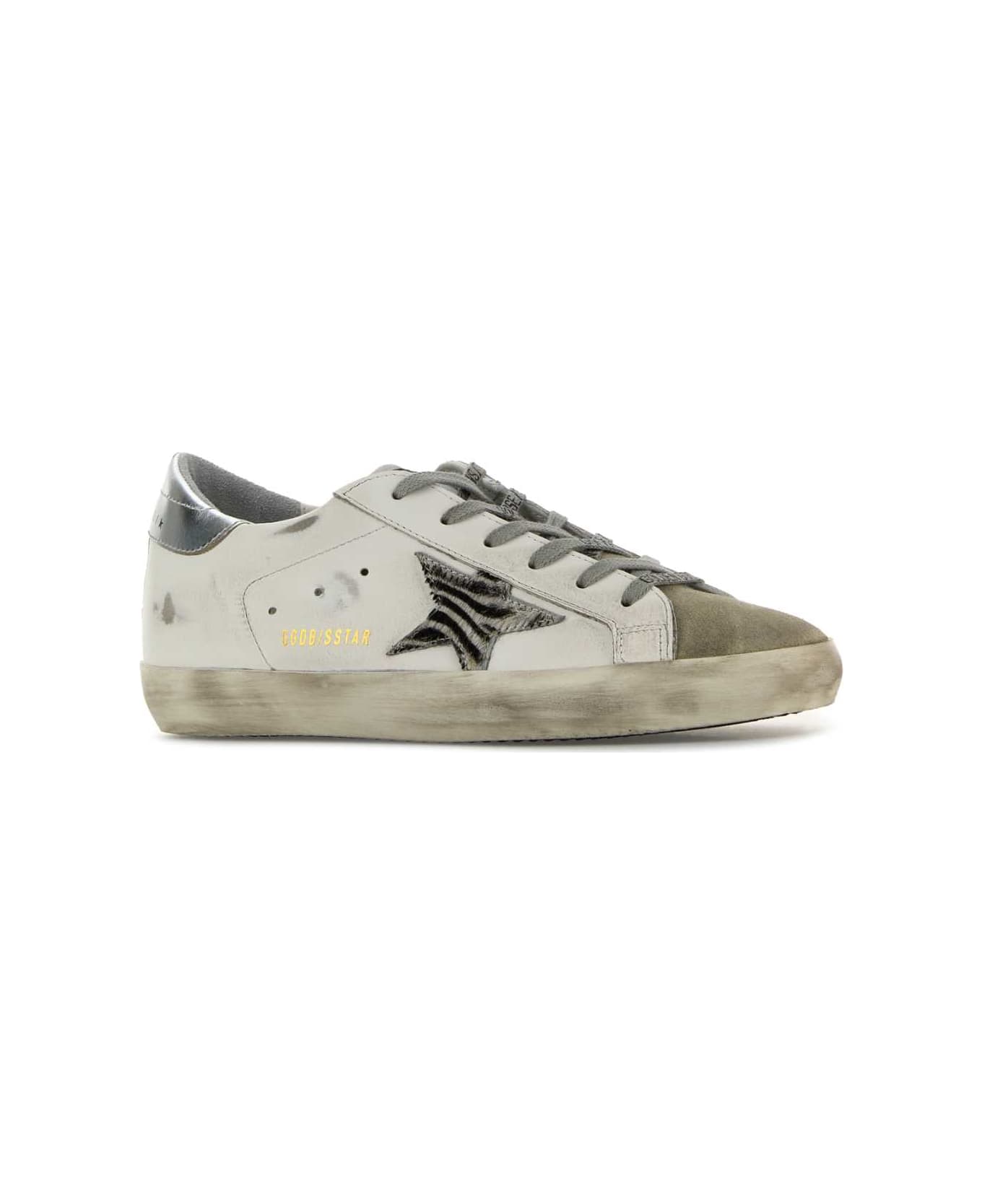 Golden Goose White Leather Super Star Classic Sneakers - WHITEWHITEBLACKZEBRASILVER