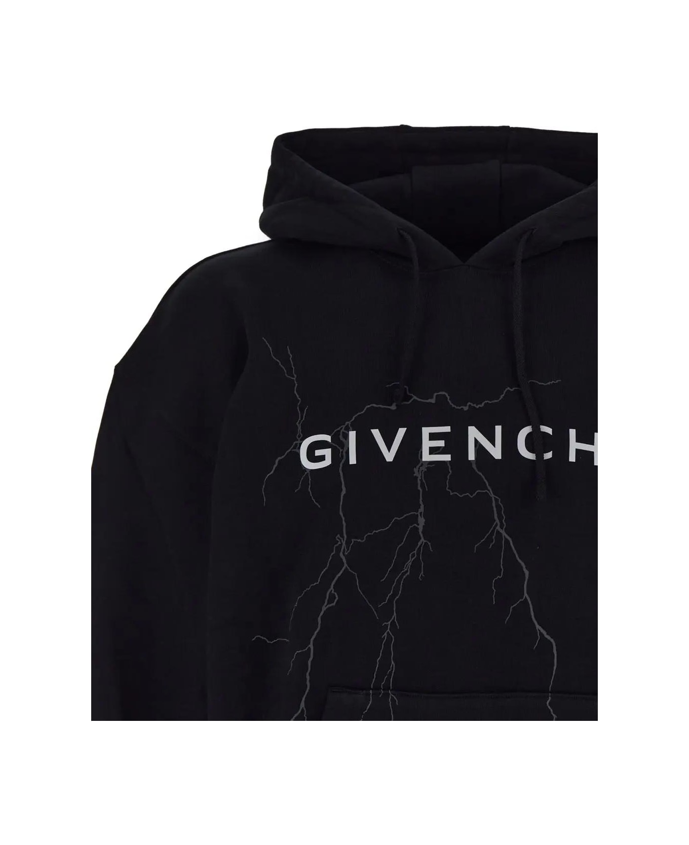 Givenchy print Hoodie With Logo And Lighting Motif - BLACK