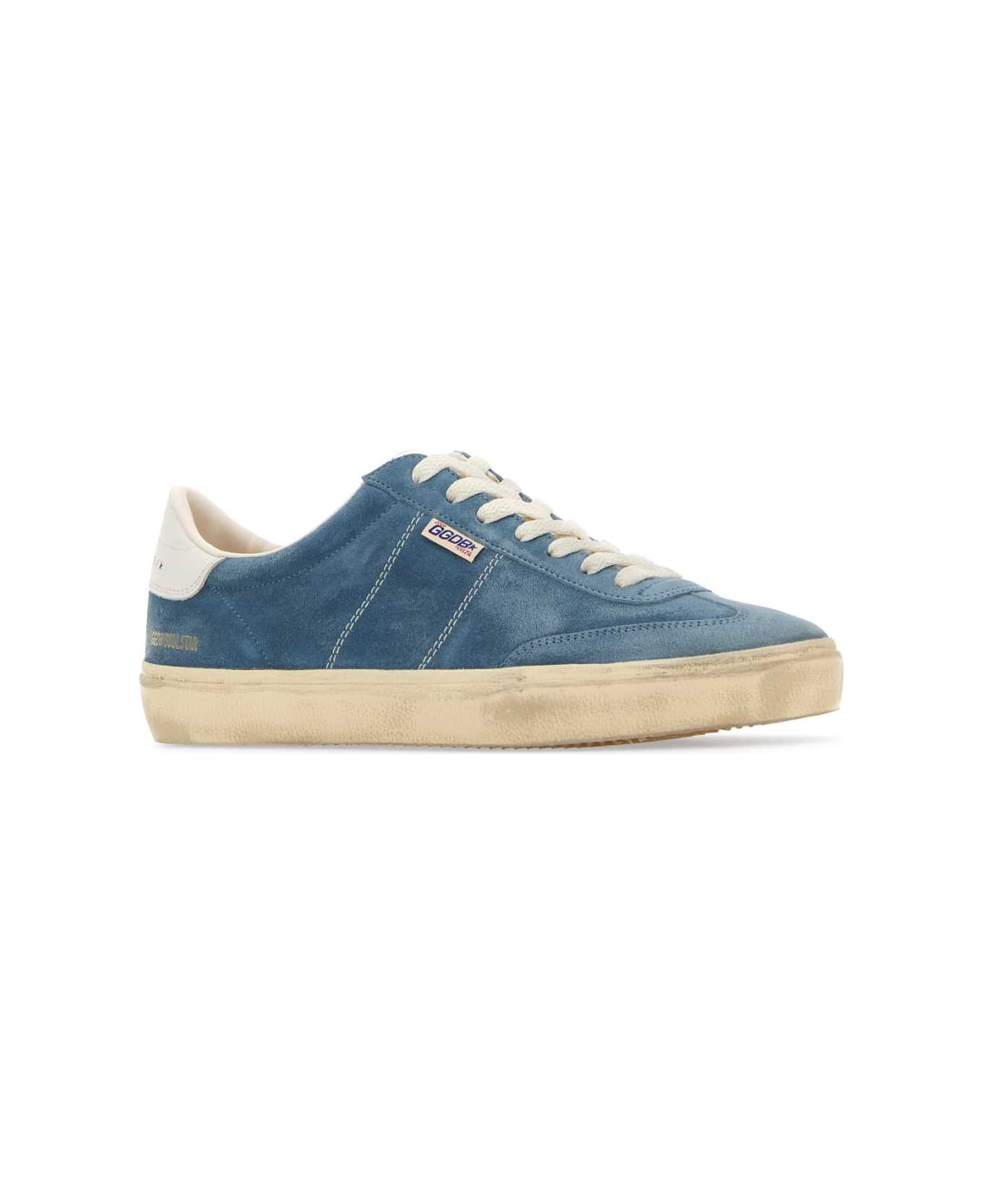 Golden Goose Light Blue Suede Soul Star Sneakers - SMOKEBLUEMILK