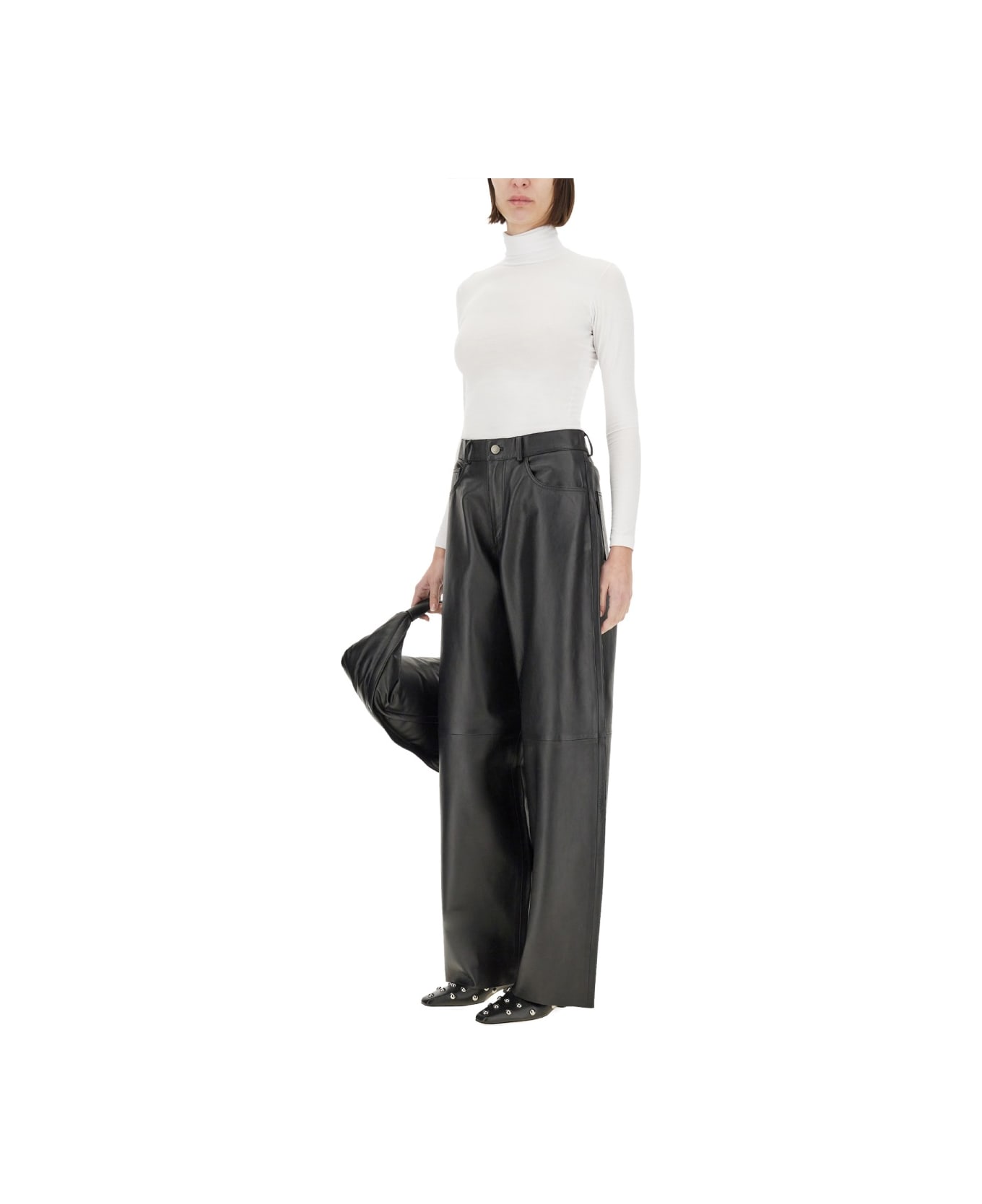 Haikure "bethany" Leather Pants - BLACK