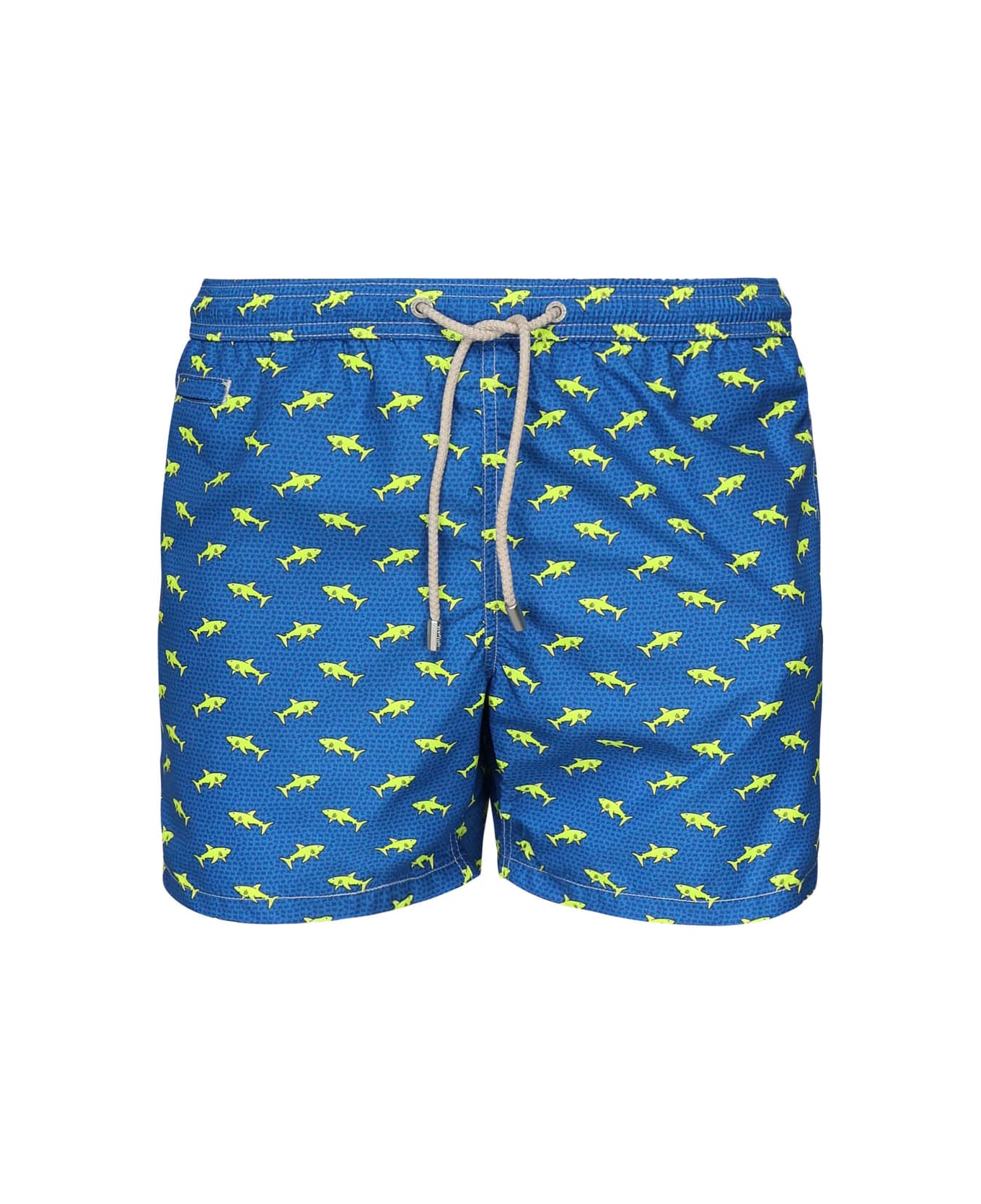 MC2 Saint Barth Printed Swimsuit - Blue/Lime