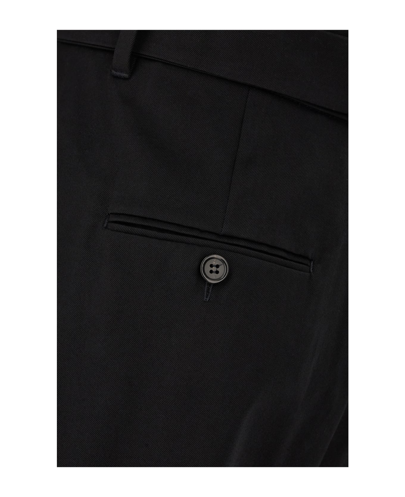 'S Max Mara Black Cotton Pants - Nero