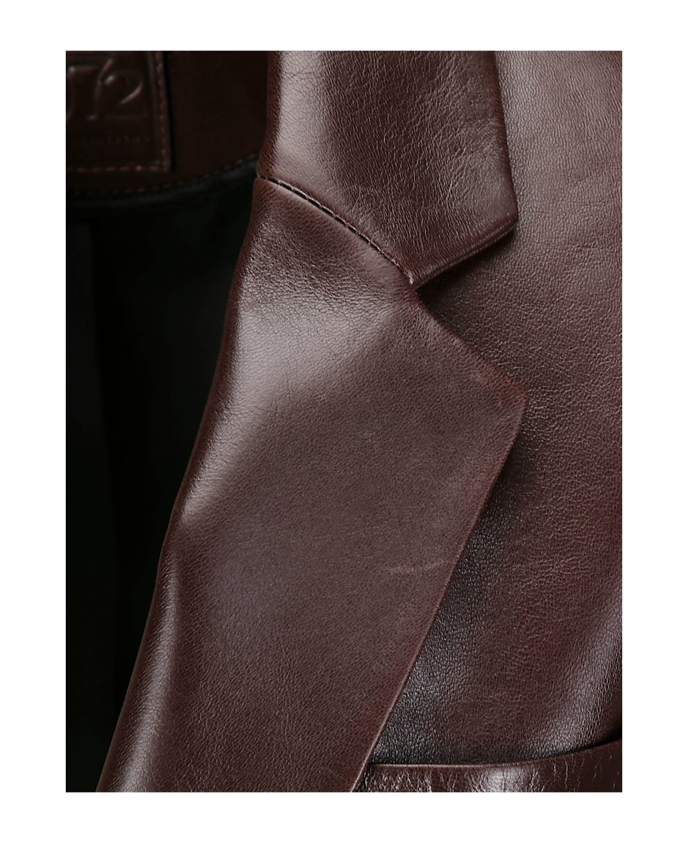 Desa 1972 Leather Classic Blazer - Dark Coffee
