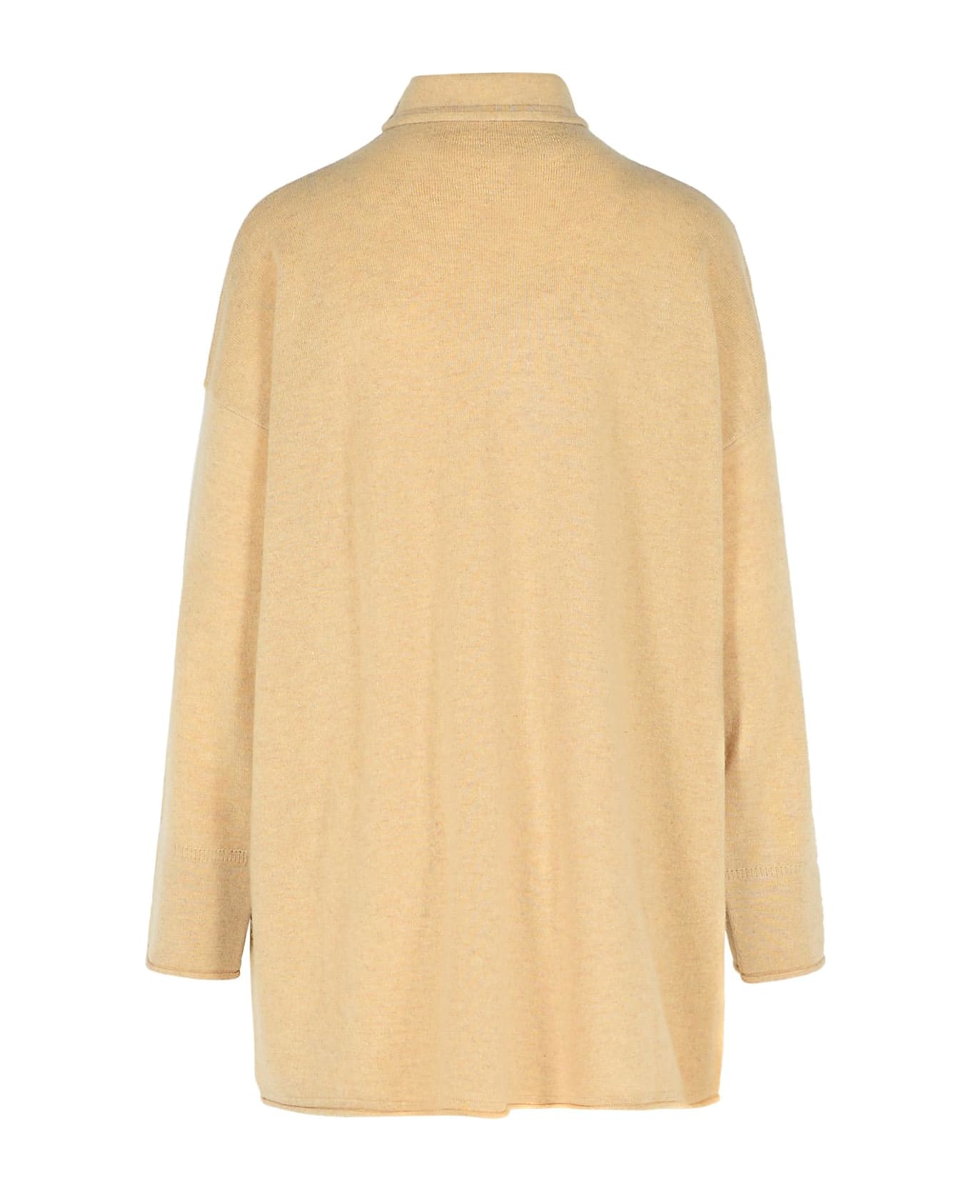 Max Mara 'oder' Beige Cashmere Turtleneck Sweater - Ivory