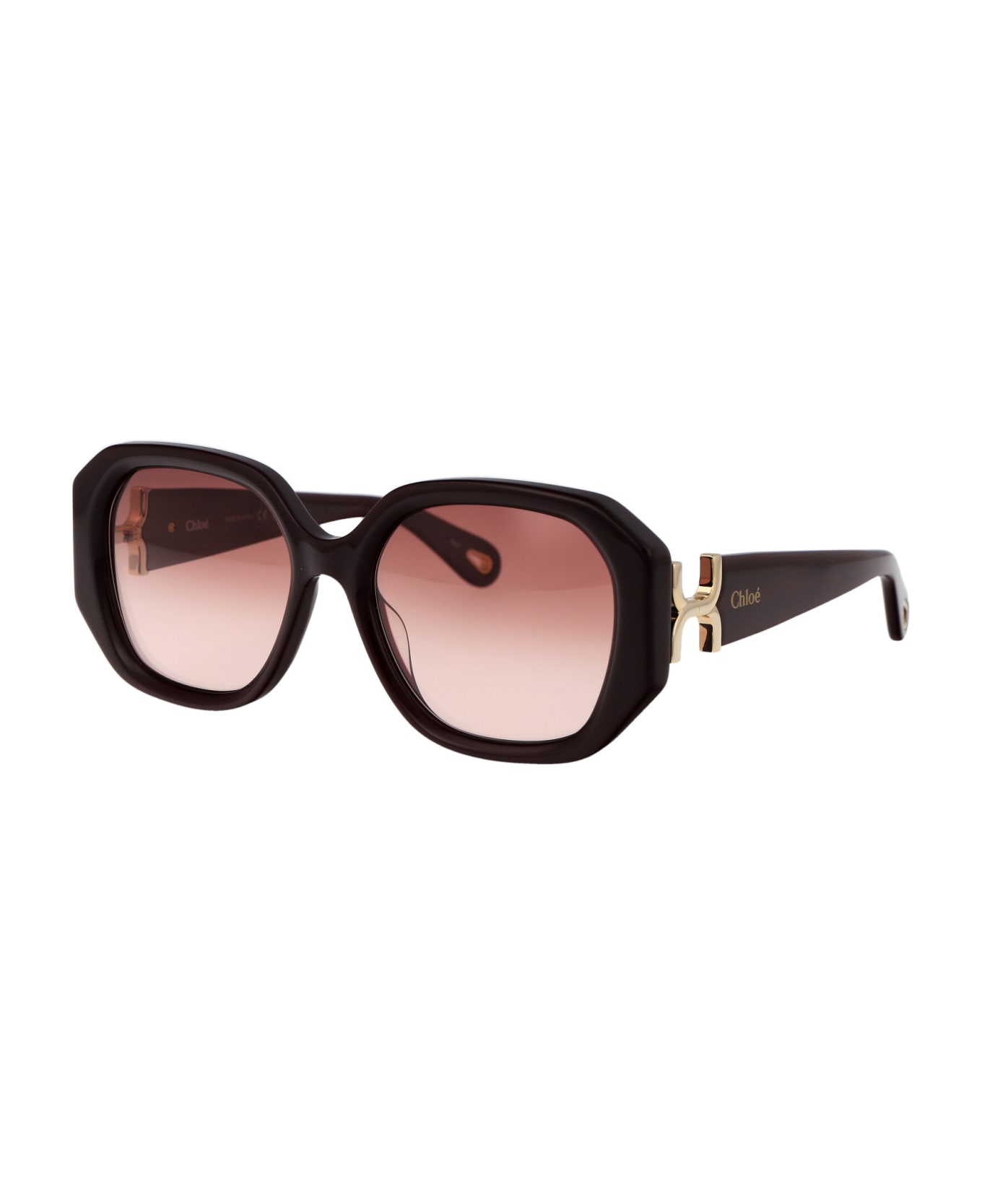 Chloé Eyewear Ch0236s Sunglasses - 003 BURGUNDY BURGUNDY ORANGE サングラス