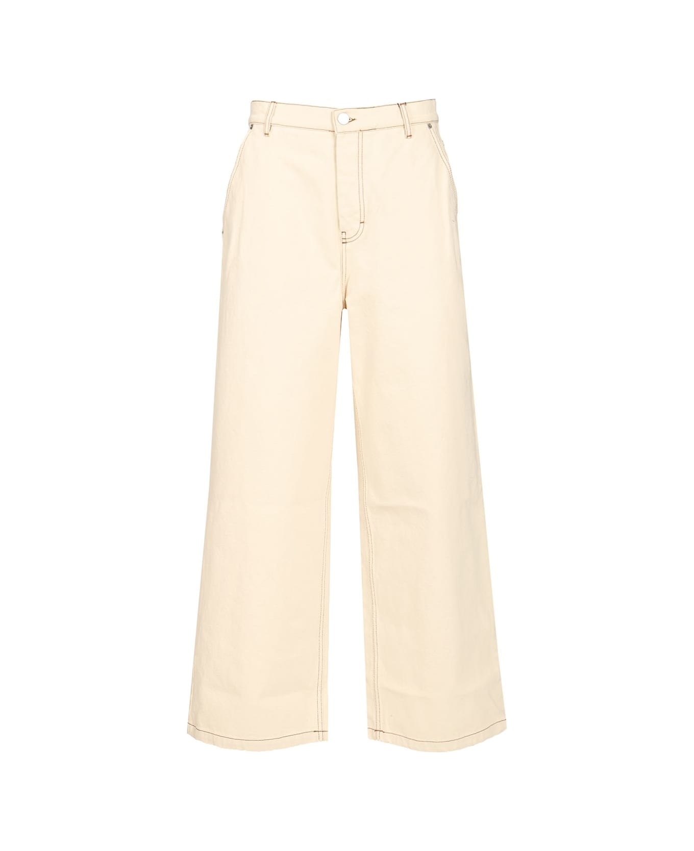 Ami Alexandre Mattiussi Wide Leg Jeans - WHITE