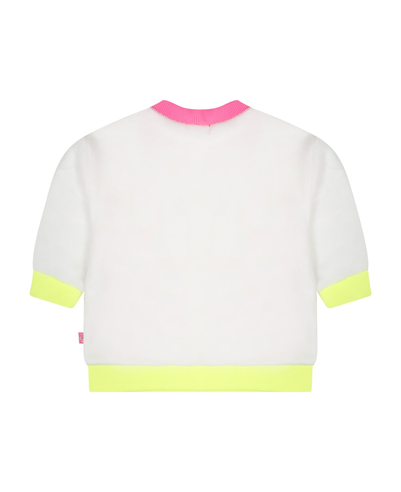 Billieblush Ivory Sweatshirt For Baby Girl With Llama - White ニットウェア＆スウェットシャツ