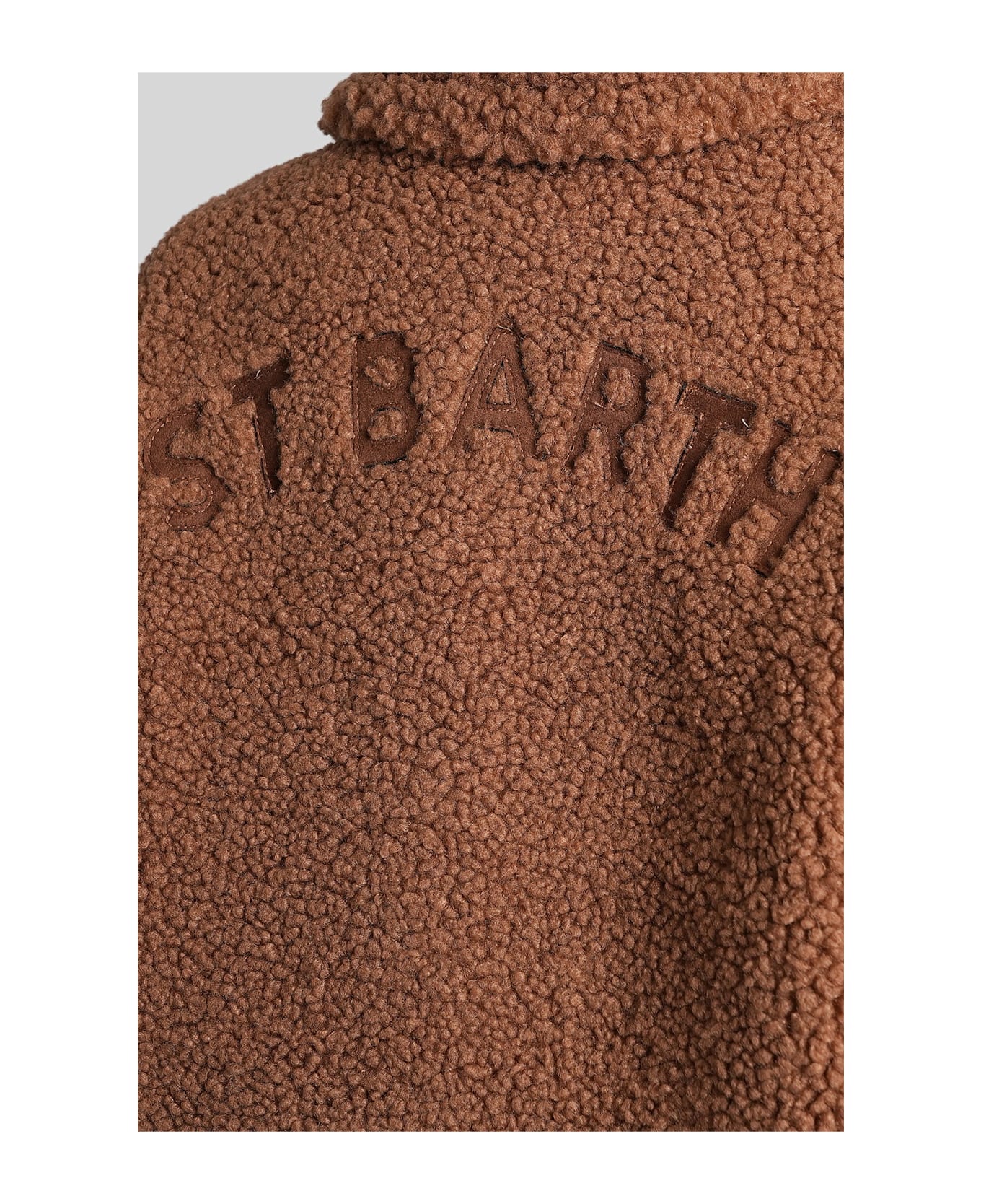 MC2 Saint Barth Jeanne Teddy Bomber Jacket In Brown Polyester - brown