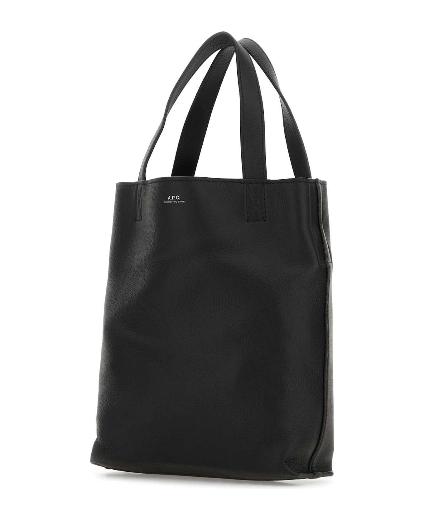 A.P.C. Black Leather Small Maiko Shopping Bag - Black