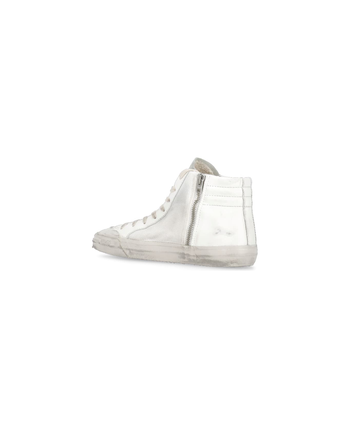 Golden Goose Slice Double Quarter Penstar Sneakers - White