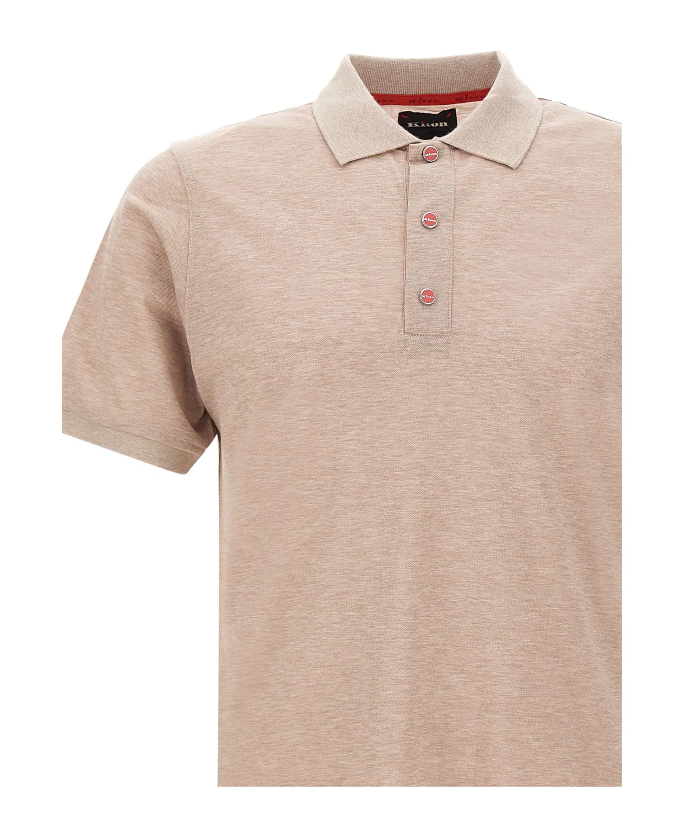 Kiton Cotton Polo Shirt - BEIGE
