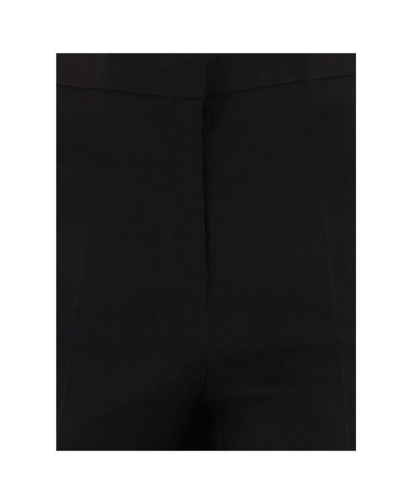 Pinko Linen And Viscose Blend Flared Pants - Black