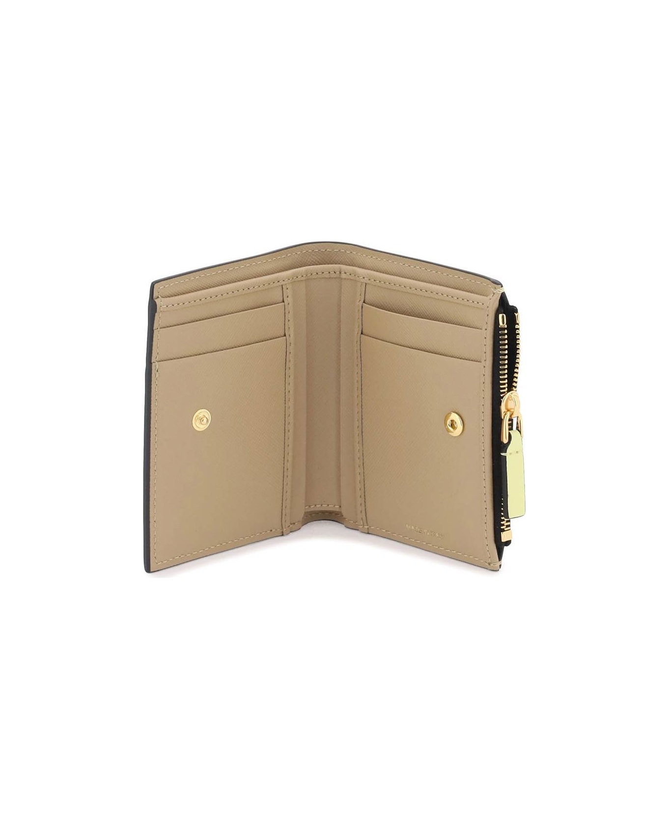 Marni Multicolored Saffiano Leather Bi-fold Wallet - VANILLA OLIVE SOFT BEIGE (Beige) 財布