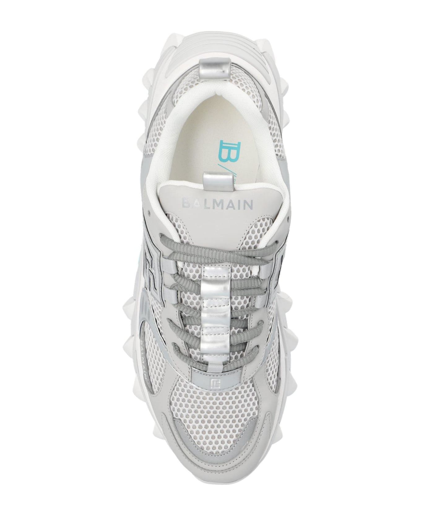 Balmain B-east Pb Lace-up Sneakers - Turquoise/blanc