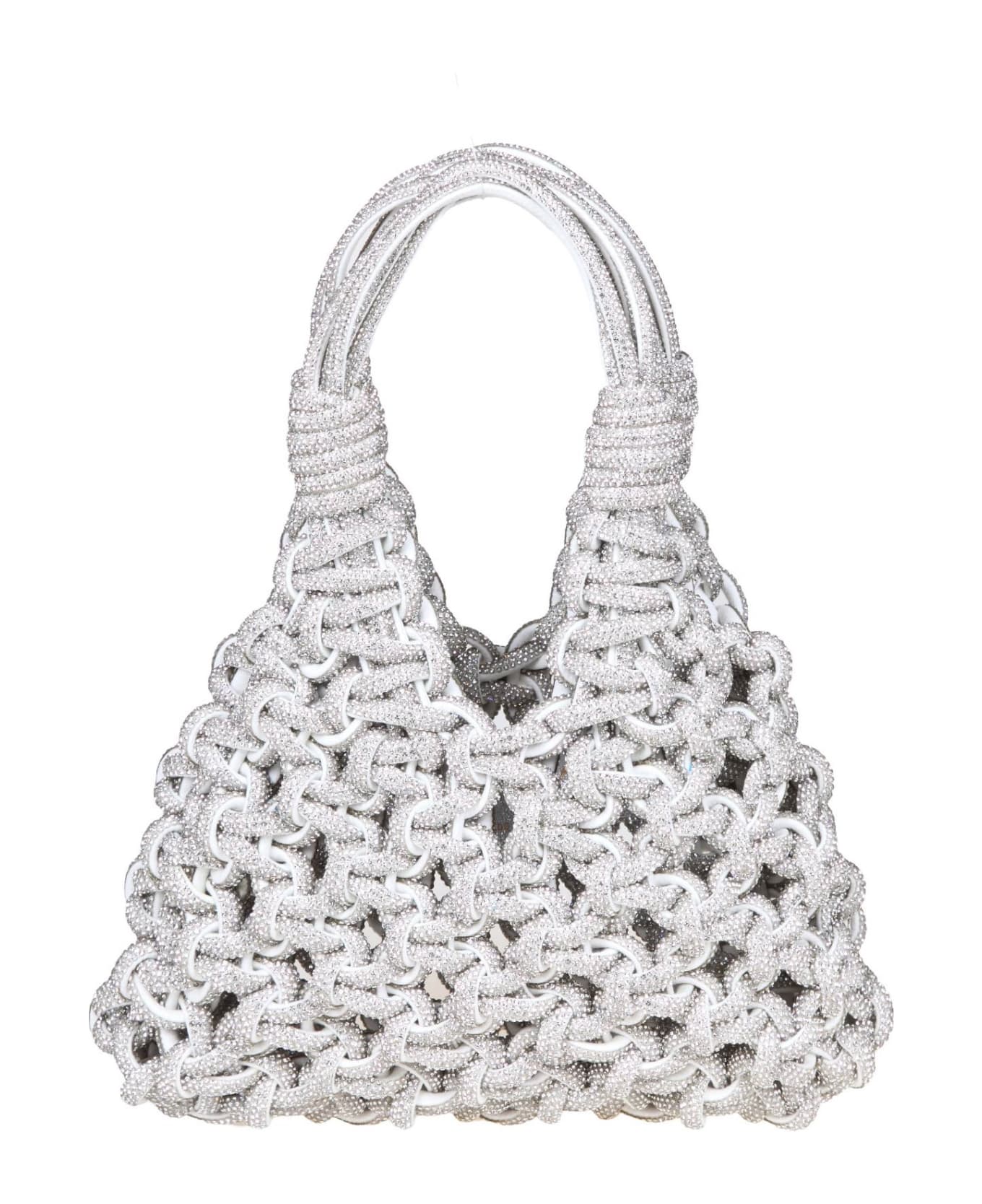 Hibourama Jewel Bag With Weaving And Applied Crystals - CRYSTALS 