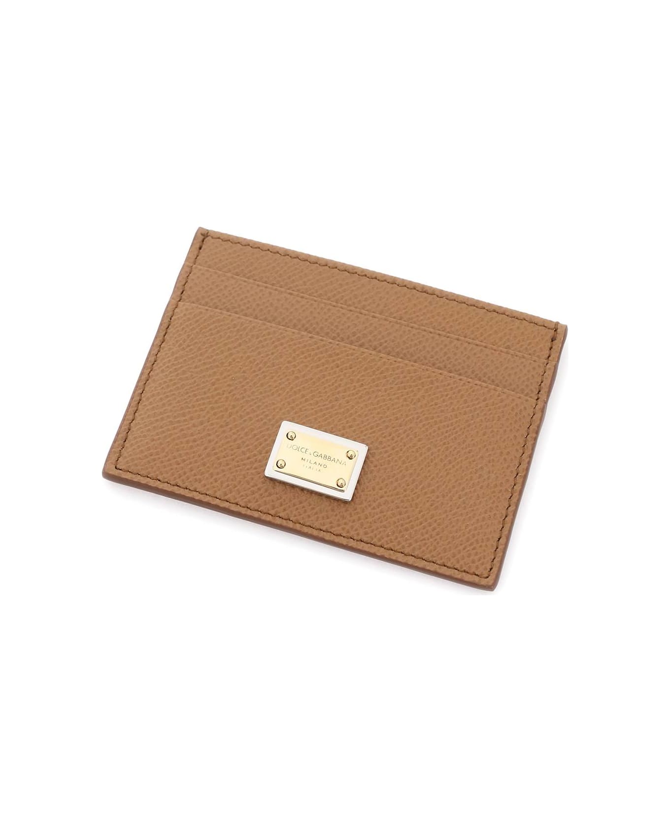 Dolce & Gabbana Leather Card Holder - Brown