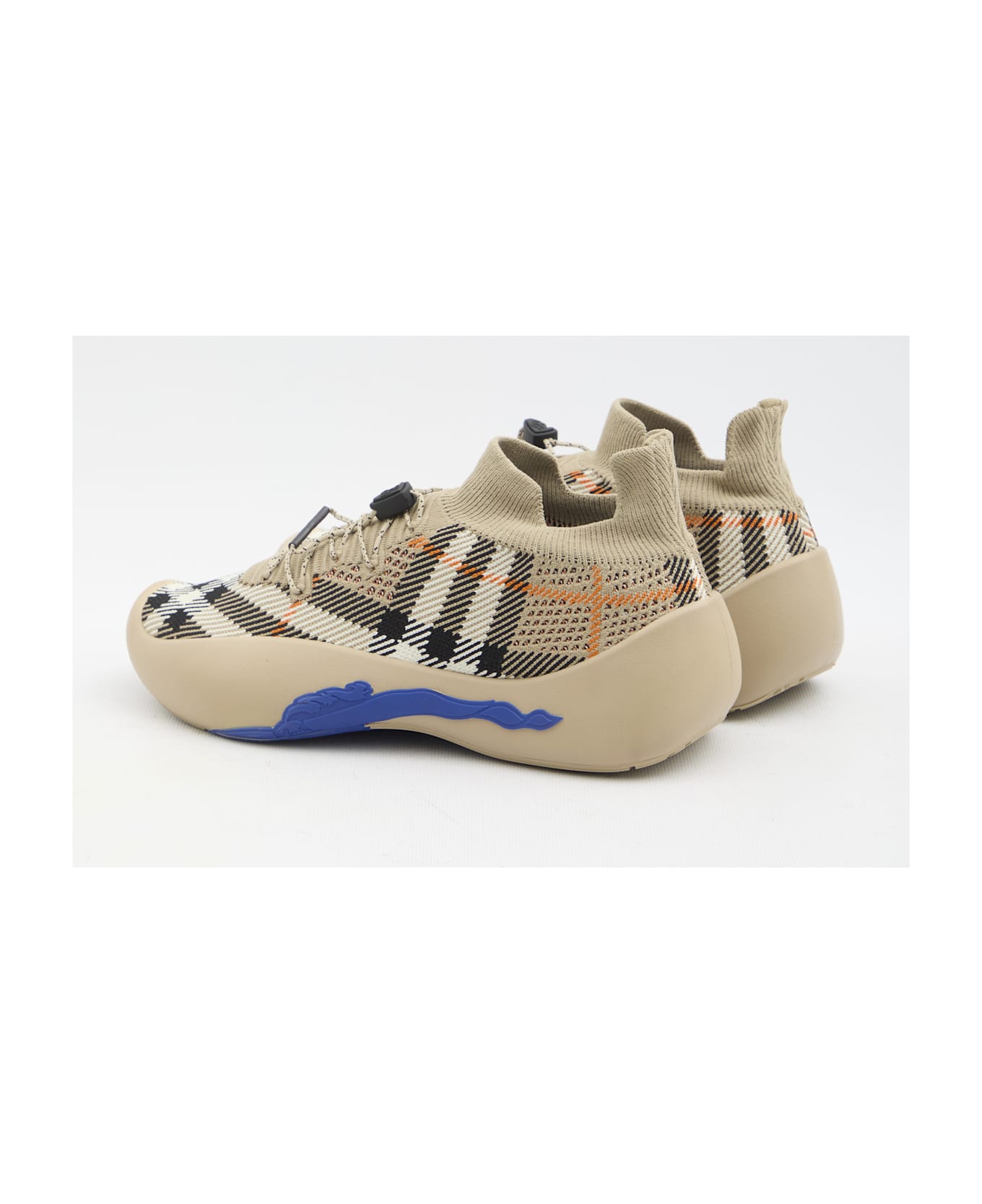 Burberry Check Knit Neptune Sneakers - BEIGE VINTAGE check
