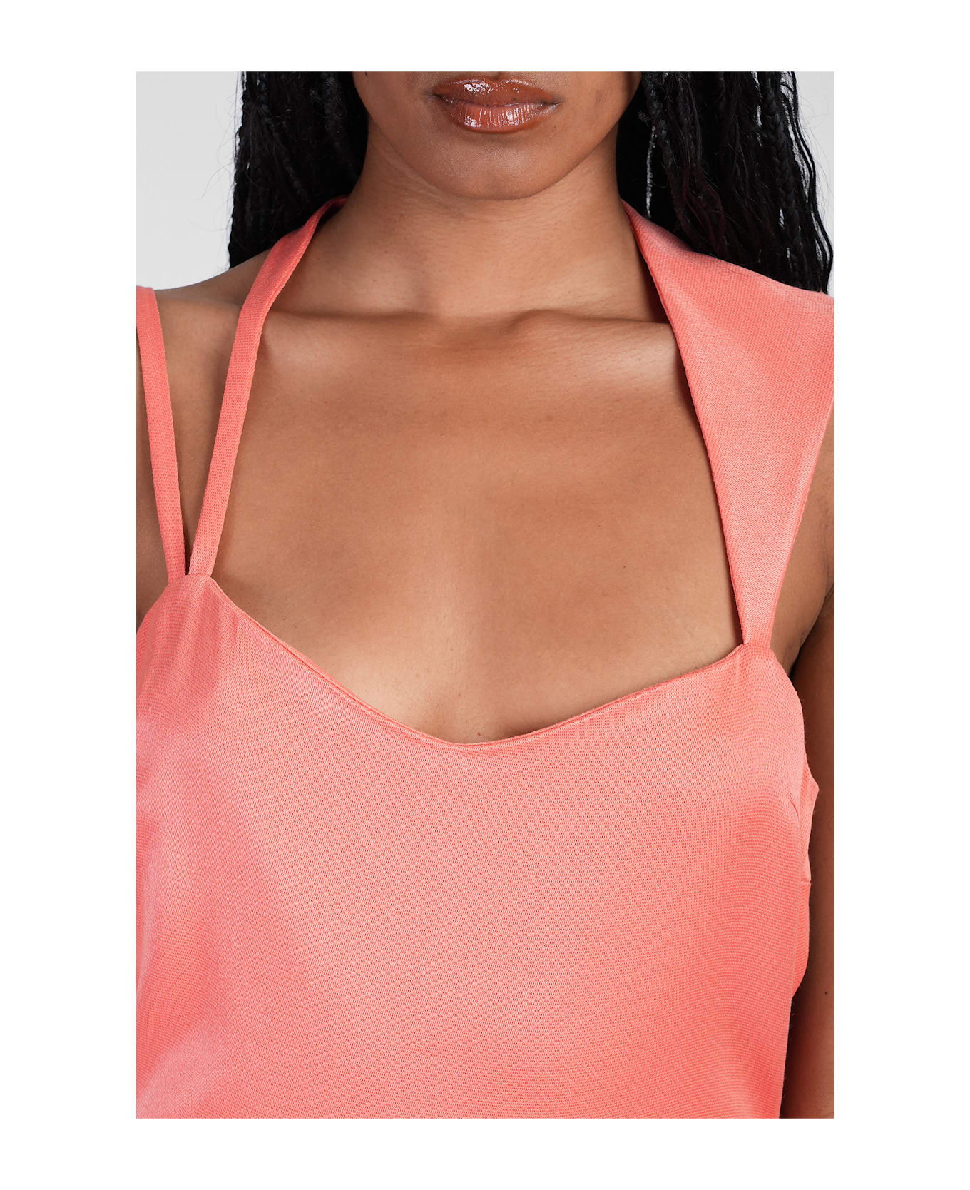 IRO Ruina Long Dress In Orange Viscose - orange