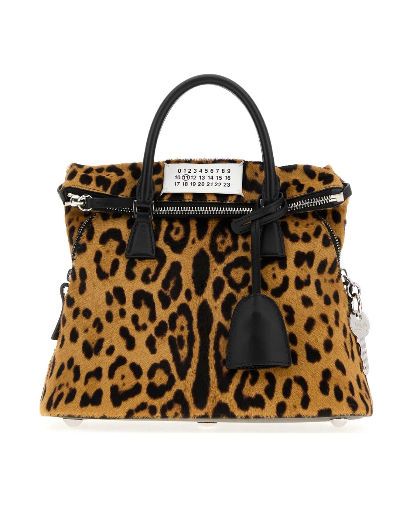 Maison Margiela Printed Calf Hair Mini 5ac Handbag - LEOPARD