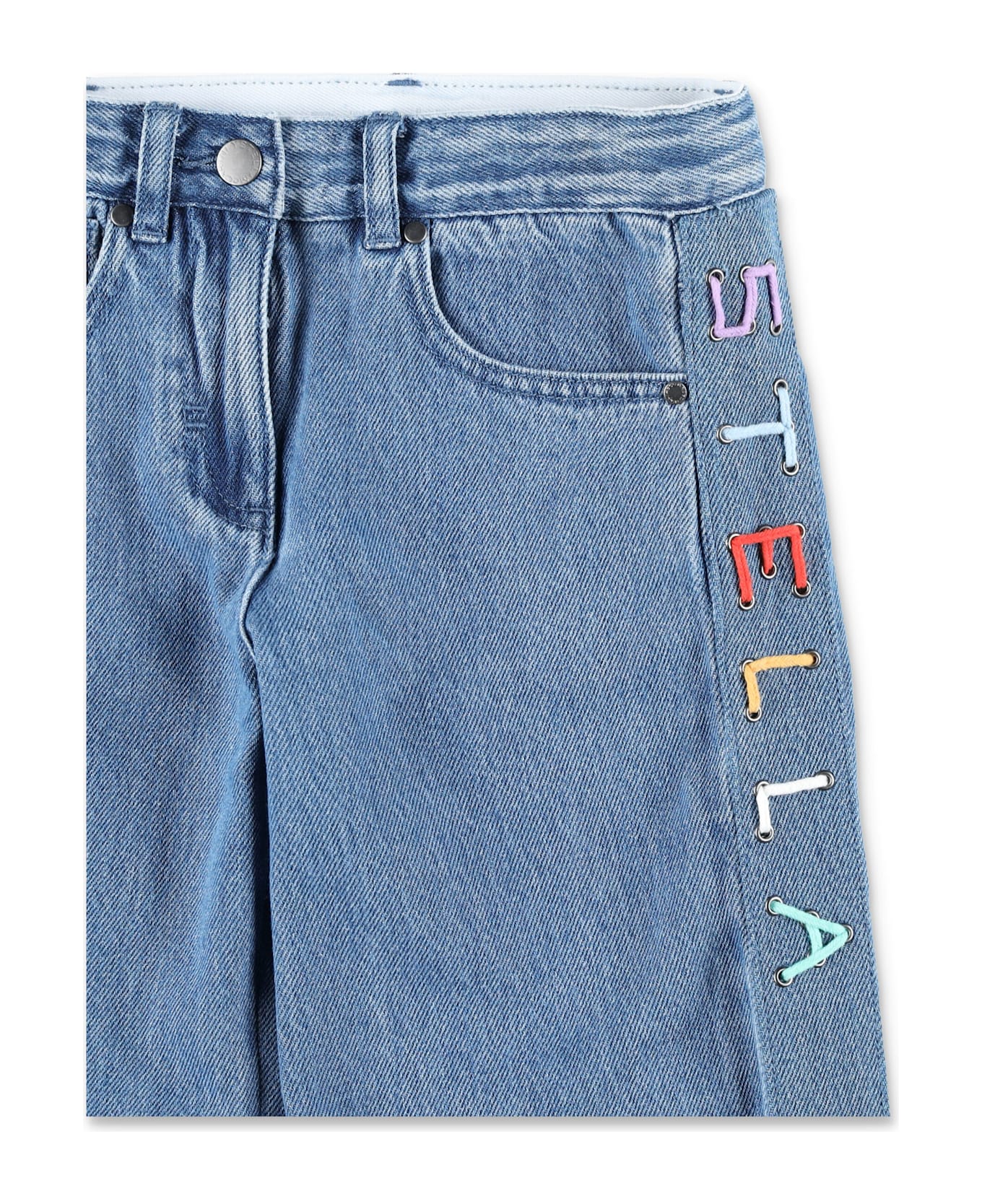 Stella McCartney Kids Kid - Logo Denim Pant - DENIM