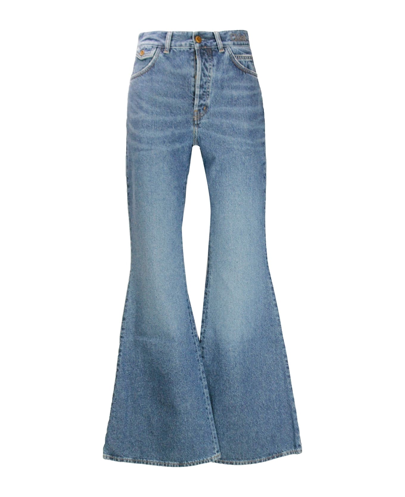 Chloé Wide Leg Denim Jeans - Blue デニム