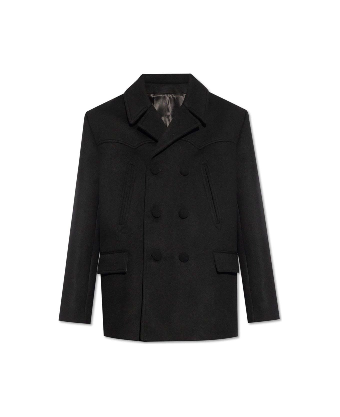 Balmain Double Breasted Short Coat - 0PANOIR