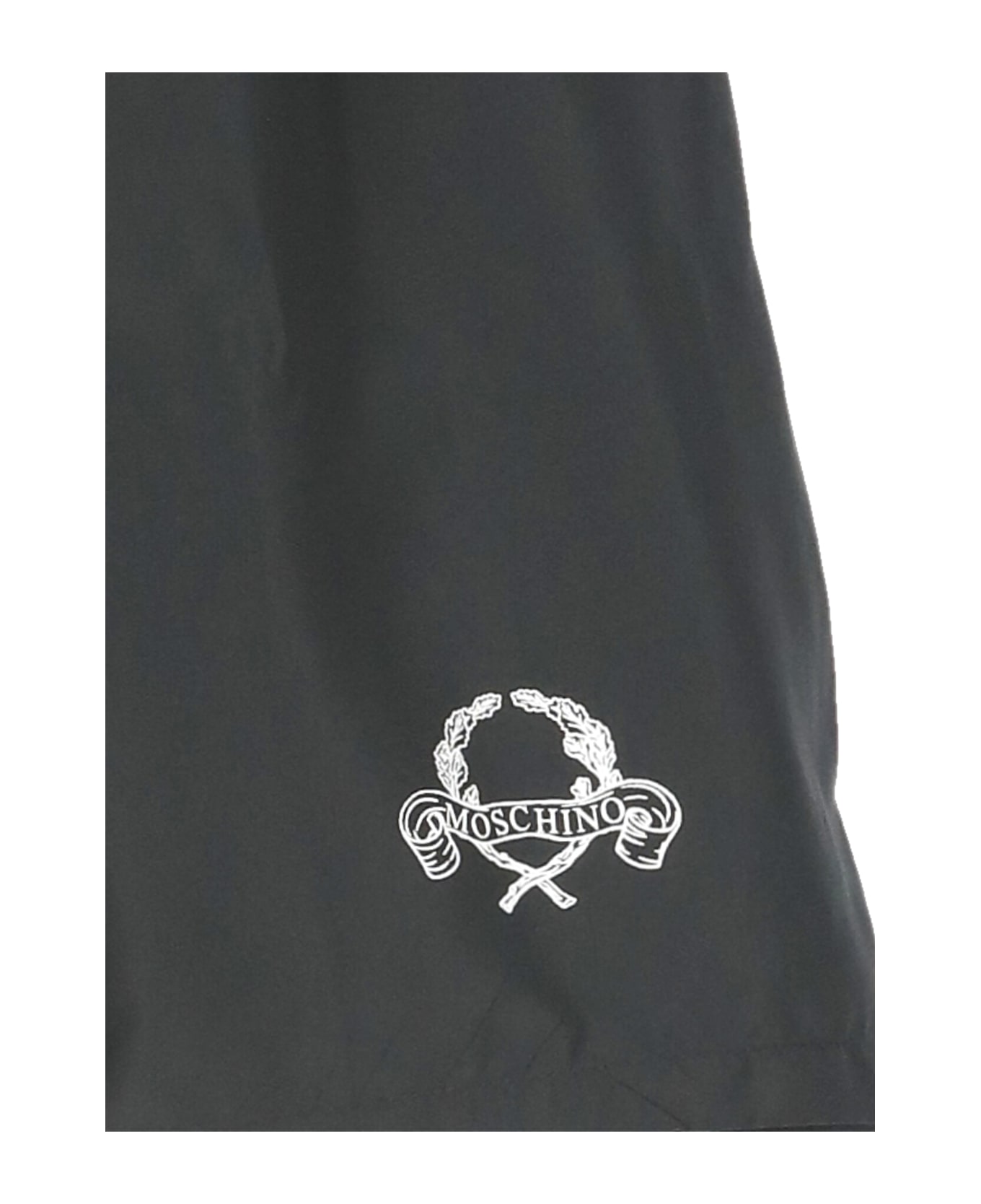 Moschino Swim Trunk With Logo - Black