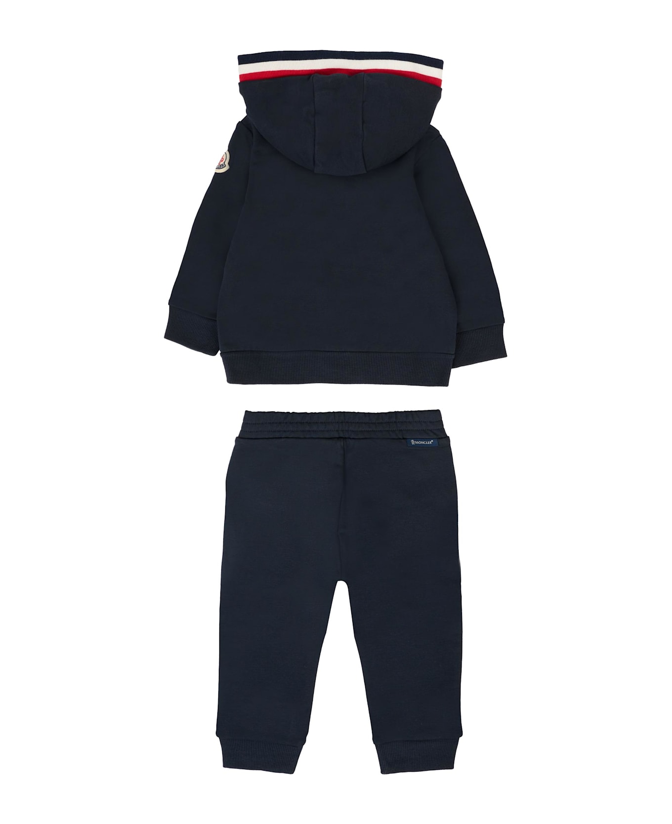 Moncler Blue Sweatshirt For Baby Boy With Logo - Blue