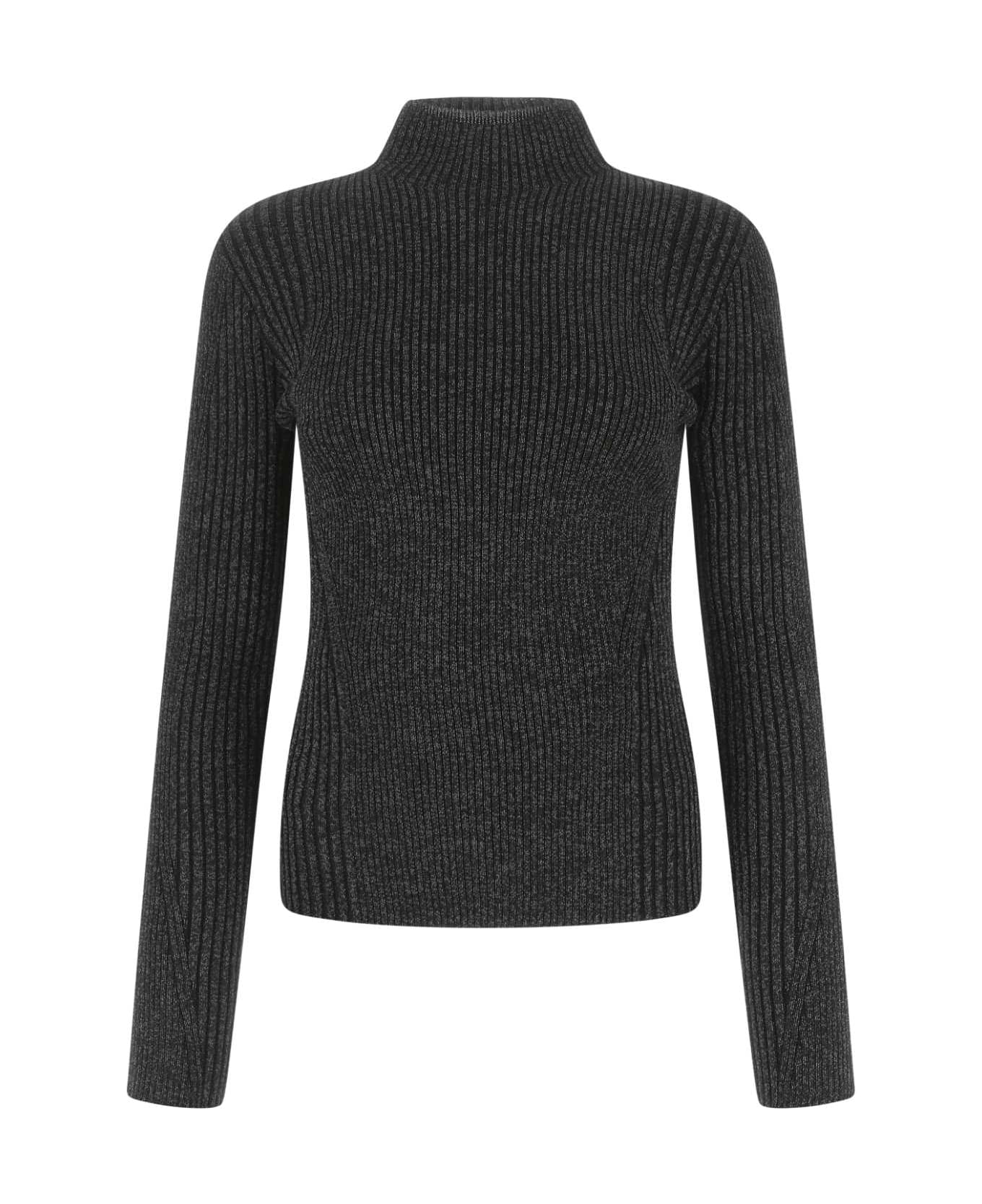 Dion Lee Melange Black Polyester Blend Sweater - BLACK ニットウェア