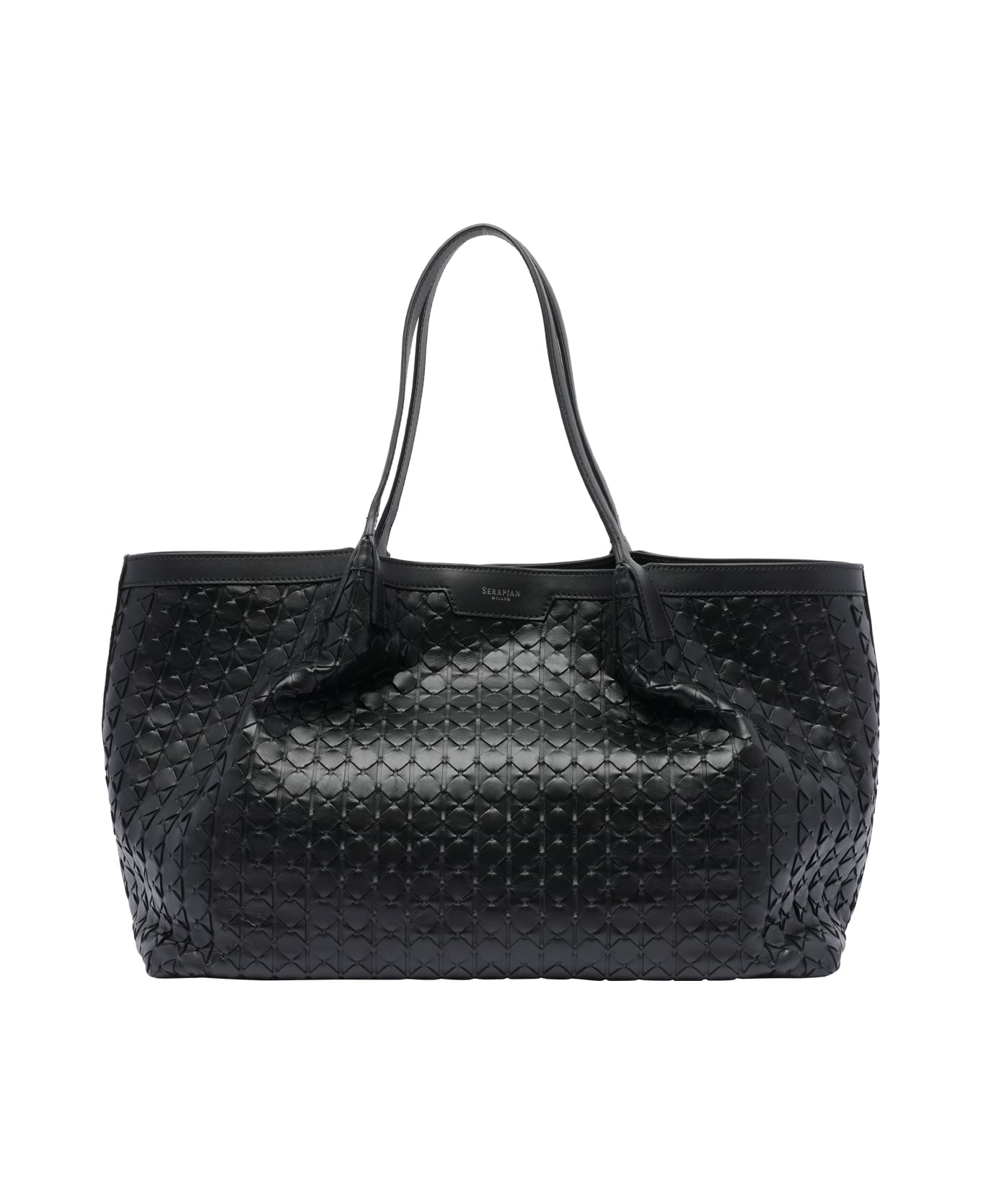 Serapian Secret Mosaic Tote Bag - Black