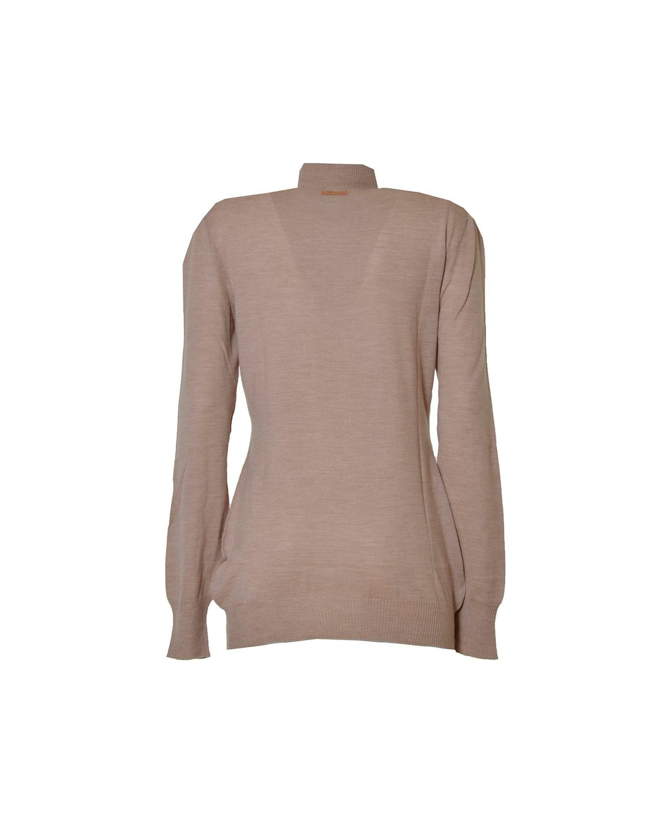 Boutique Moschino Turtleneck Knitted Jumper - Beige