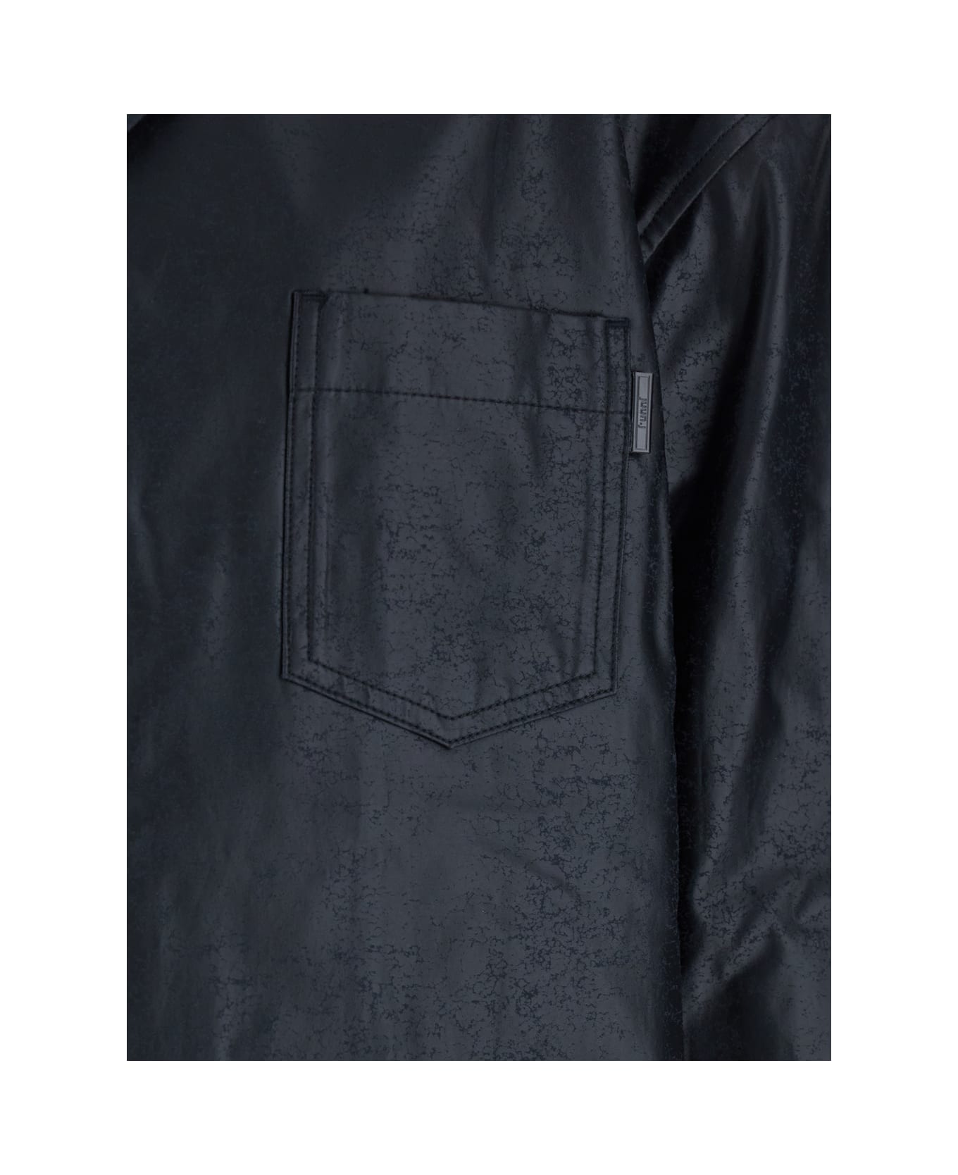 Juun.J Dark Blue Shirt With Classic Collar And Chest Pocket In Cotton Man - Blu
