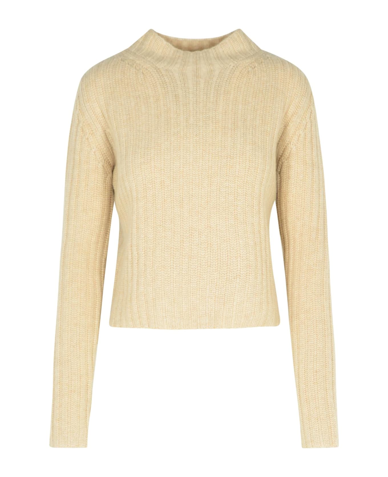 Max Mara 'aloa' Sweater In Beige Cashmere Blend - Beige