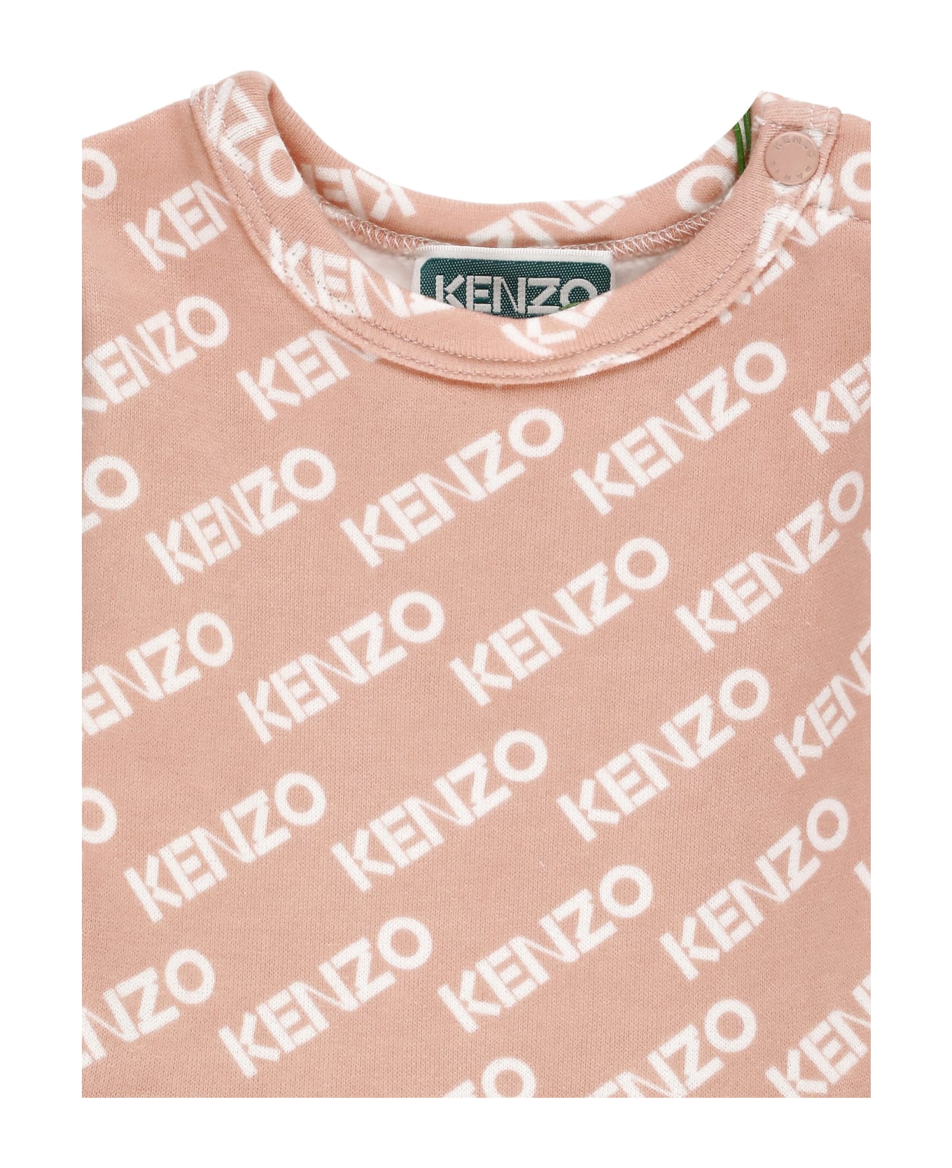 Kenzo Kids Cotton Dress - Pink
