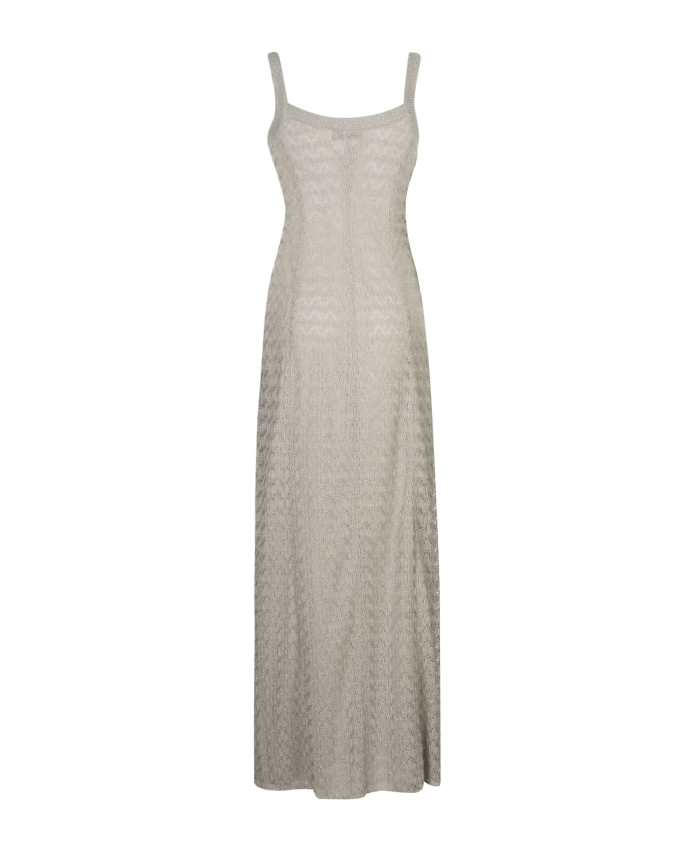Missoni Long-length Sleeveless Dress - Silver Light ワンピース＆ドレス