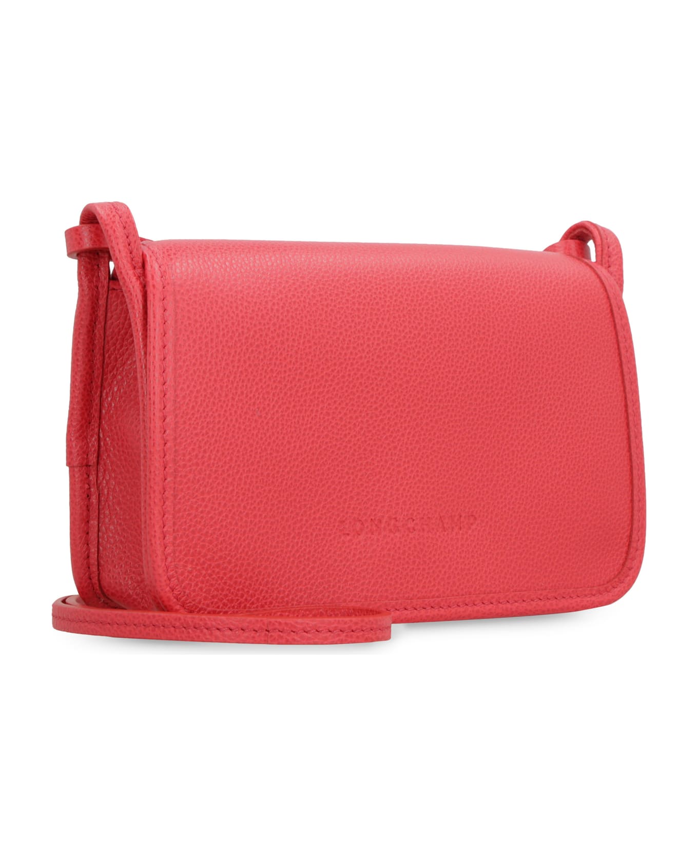 Longchamp Le Foulonné Leather Crossbody Bag - red